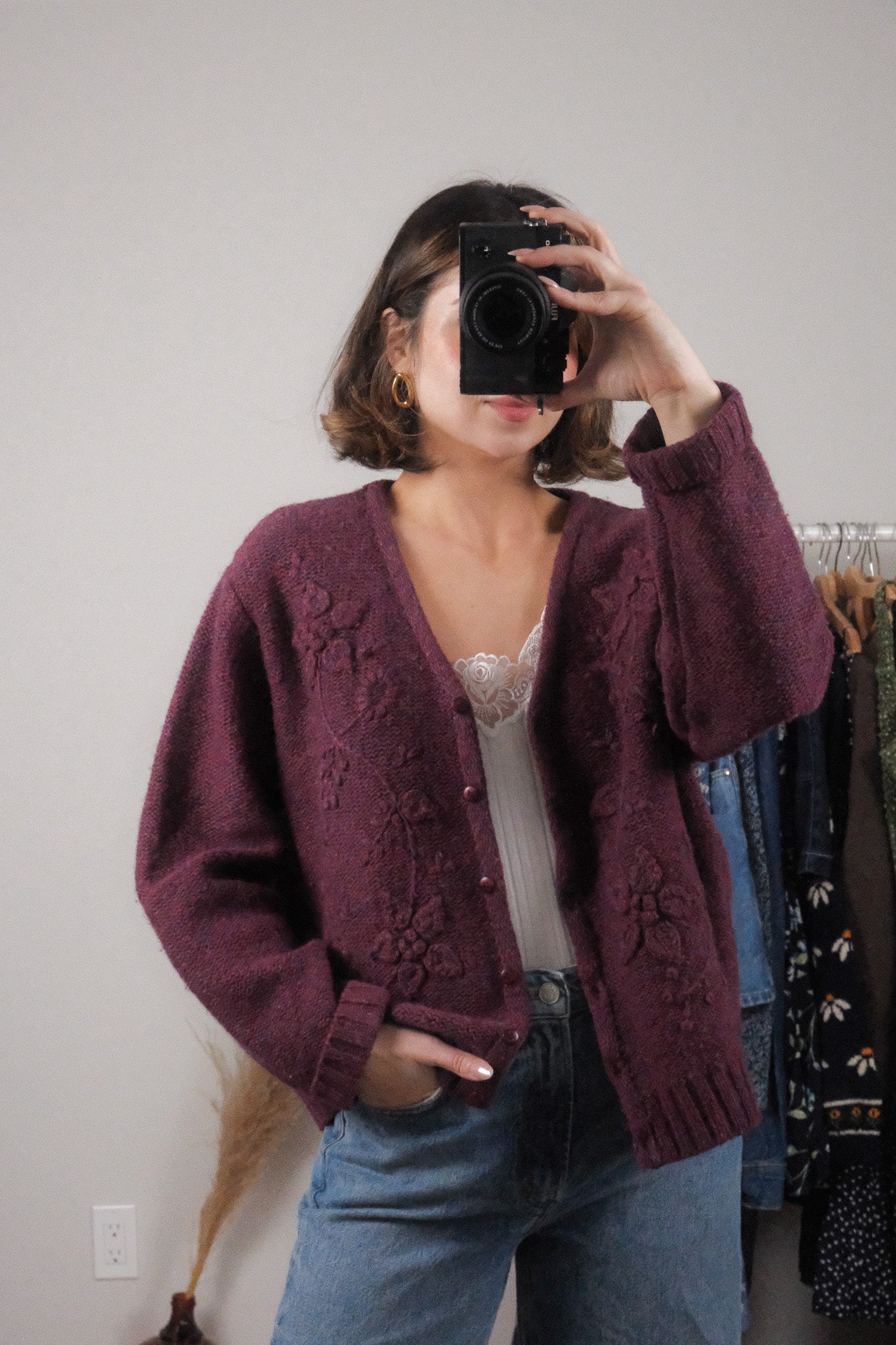 Vintage x Wool Embroidered Cardigan (M/L)