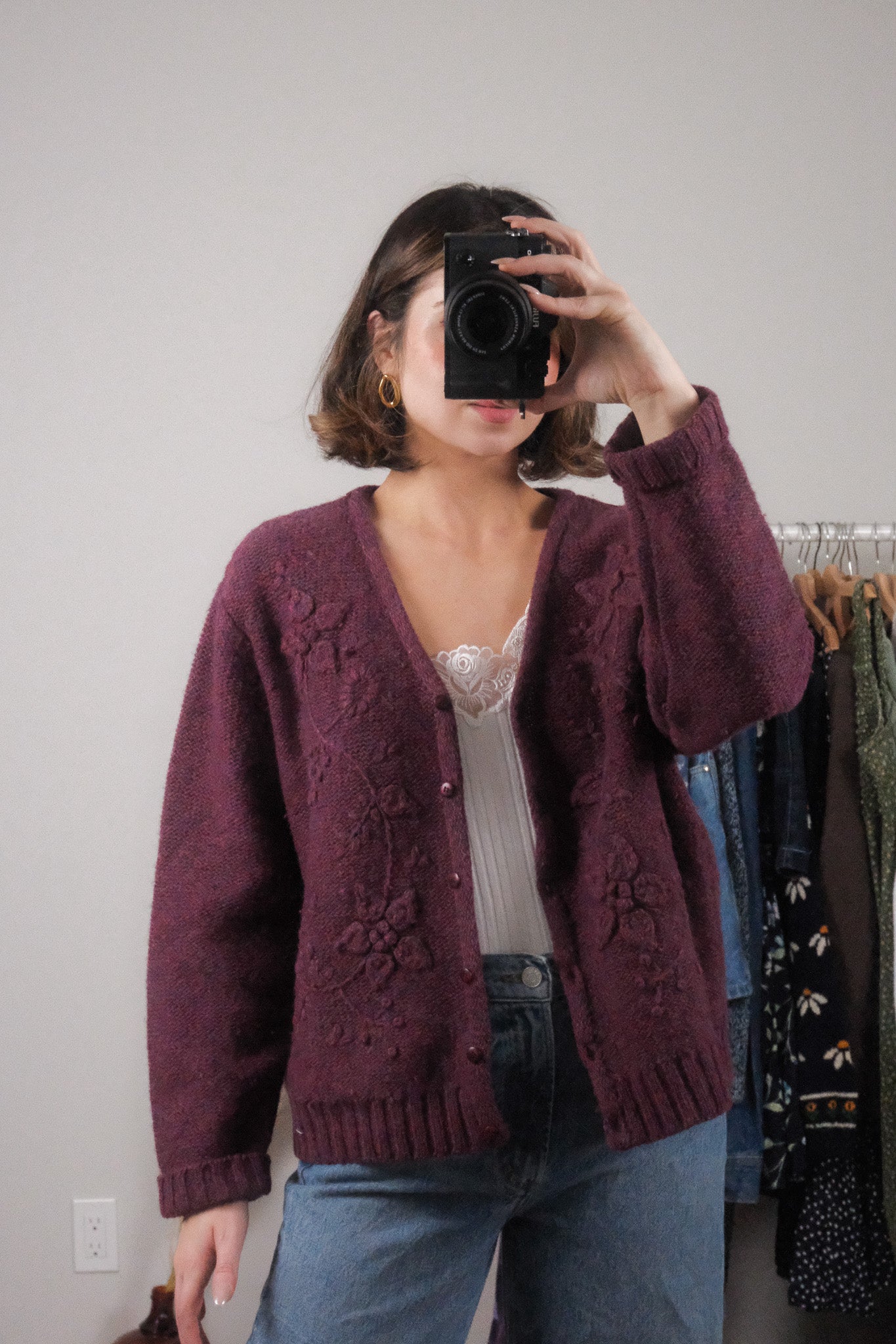 Vintage x Wool Embroidered Cardigan (M/L)