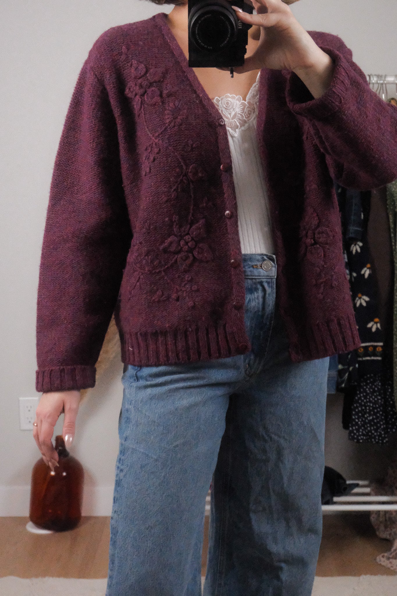 Vintage x Wool Embroidered Cardigan (M/L)