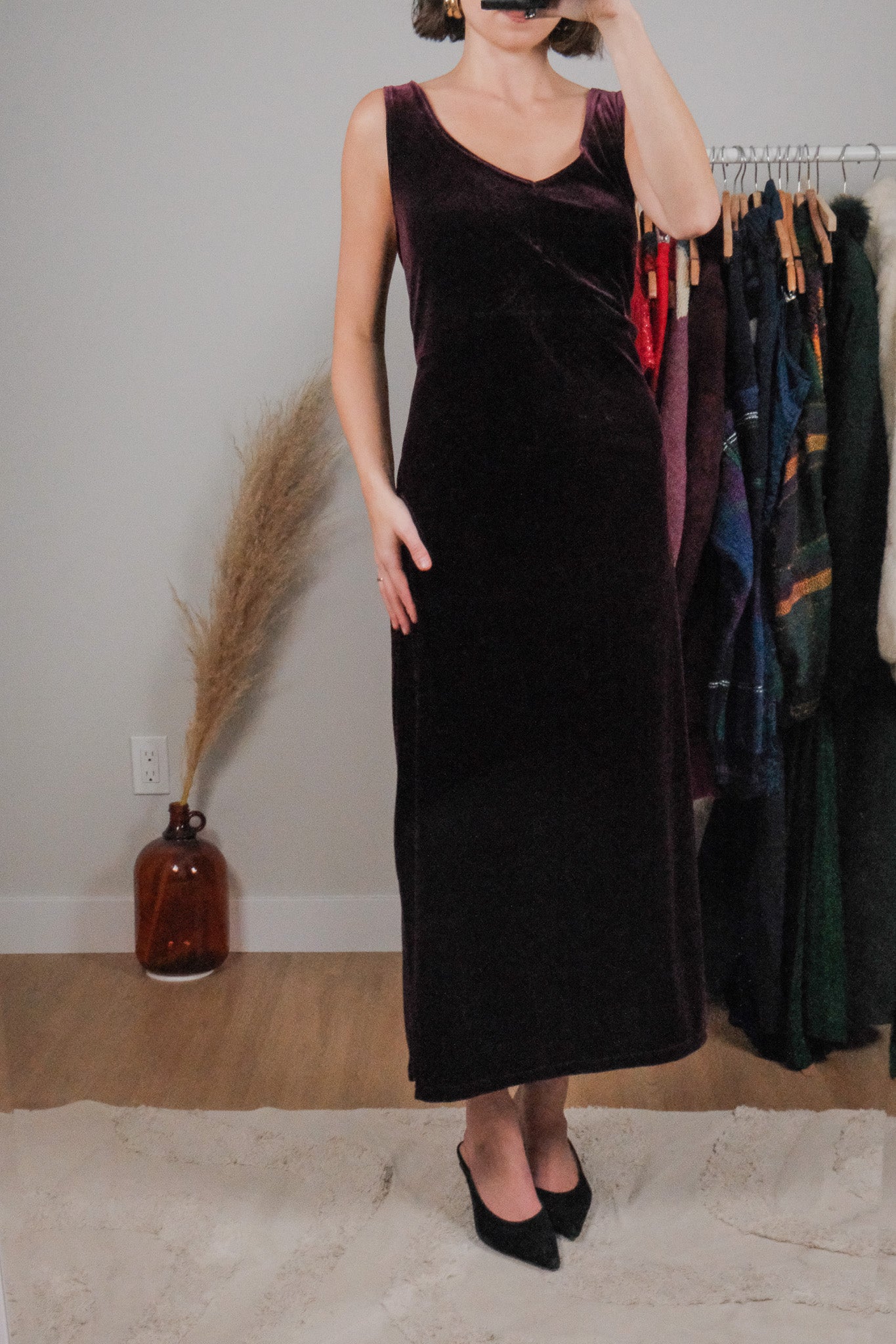 Made in Canada x Vintage x Velvet Maxi Dress (14)