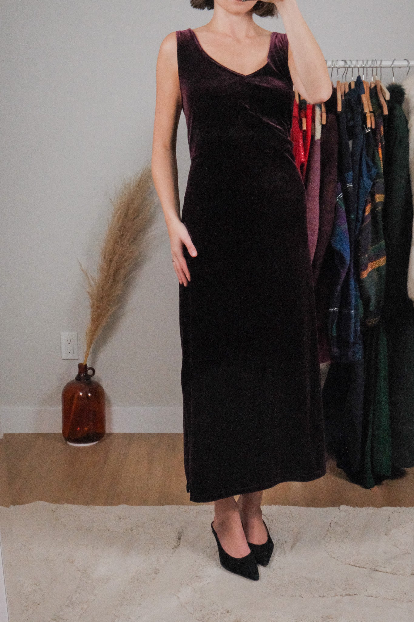 Made in Canada x Vintage x Velvet Maxi Dress (14)