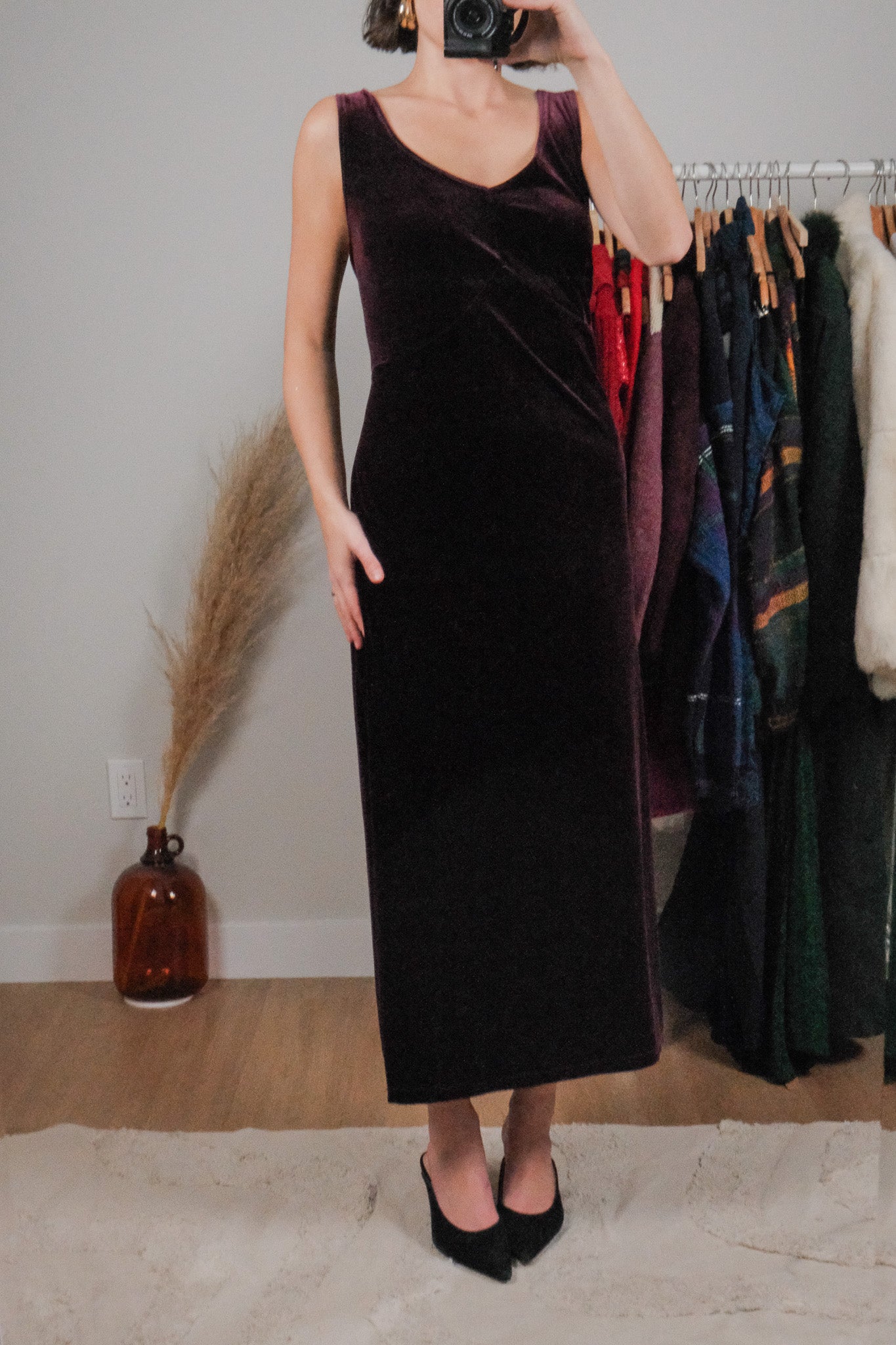 Made in Canada x Vintage x Velvet Maxi Dress (14)