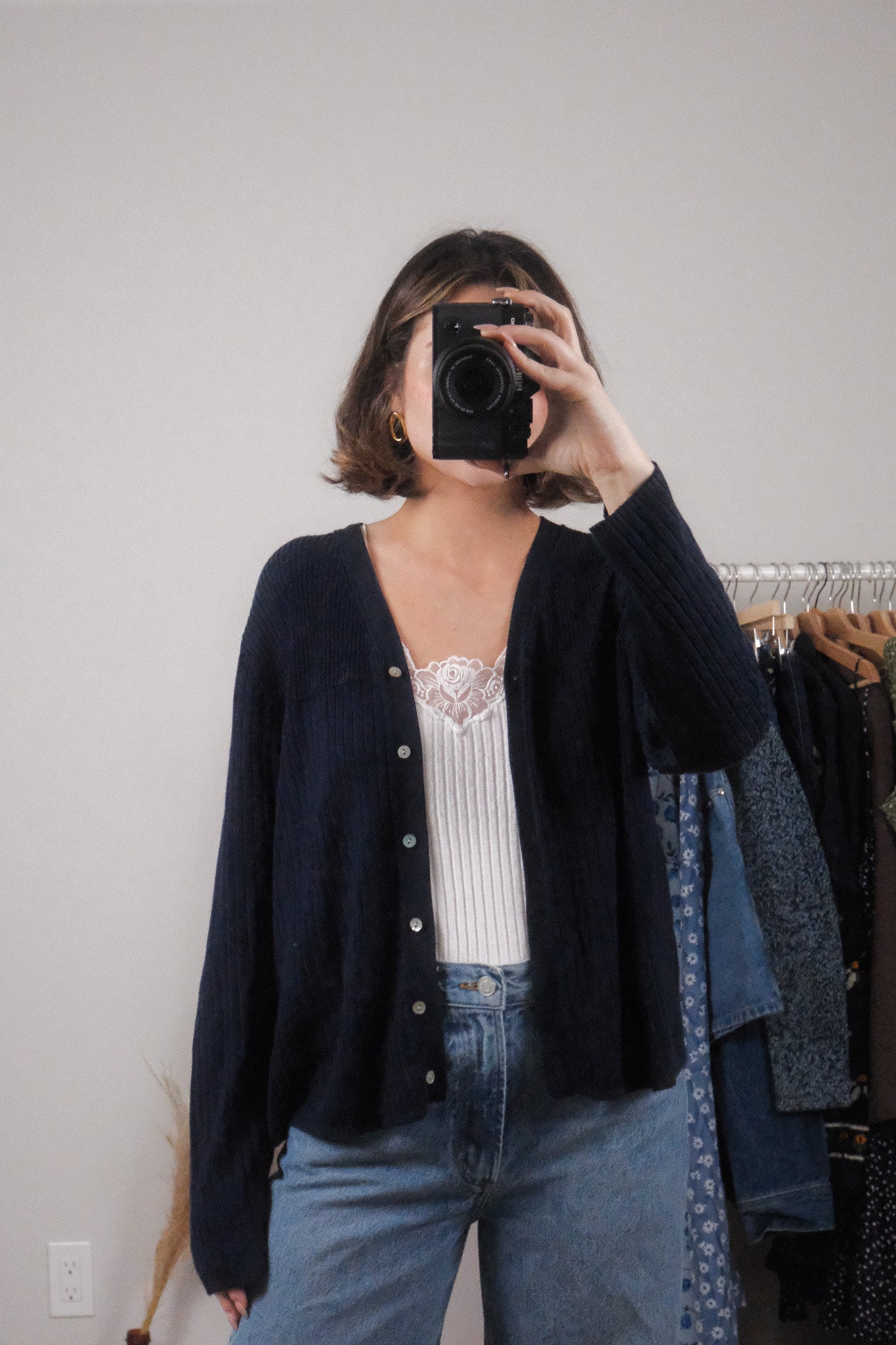Vintage x Ribbed Cardigan (L)