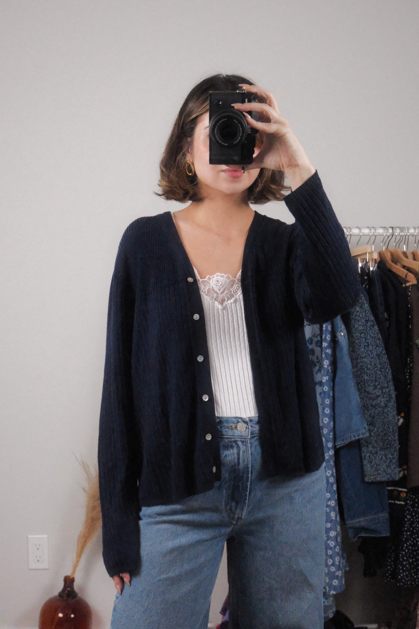 Vintage x Ribbed Cardigan (L)