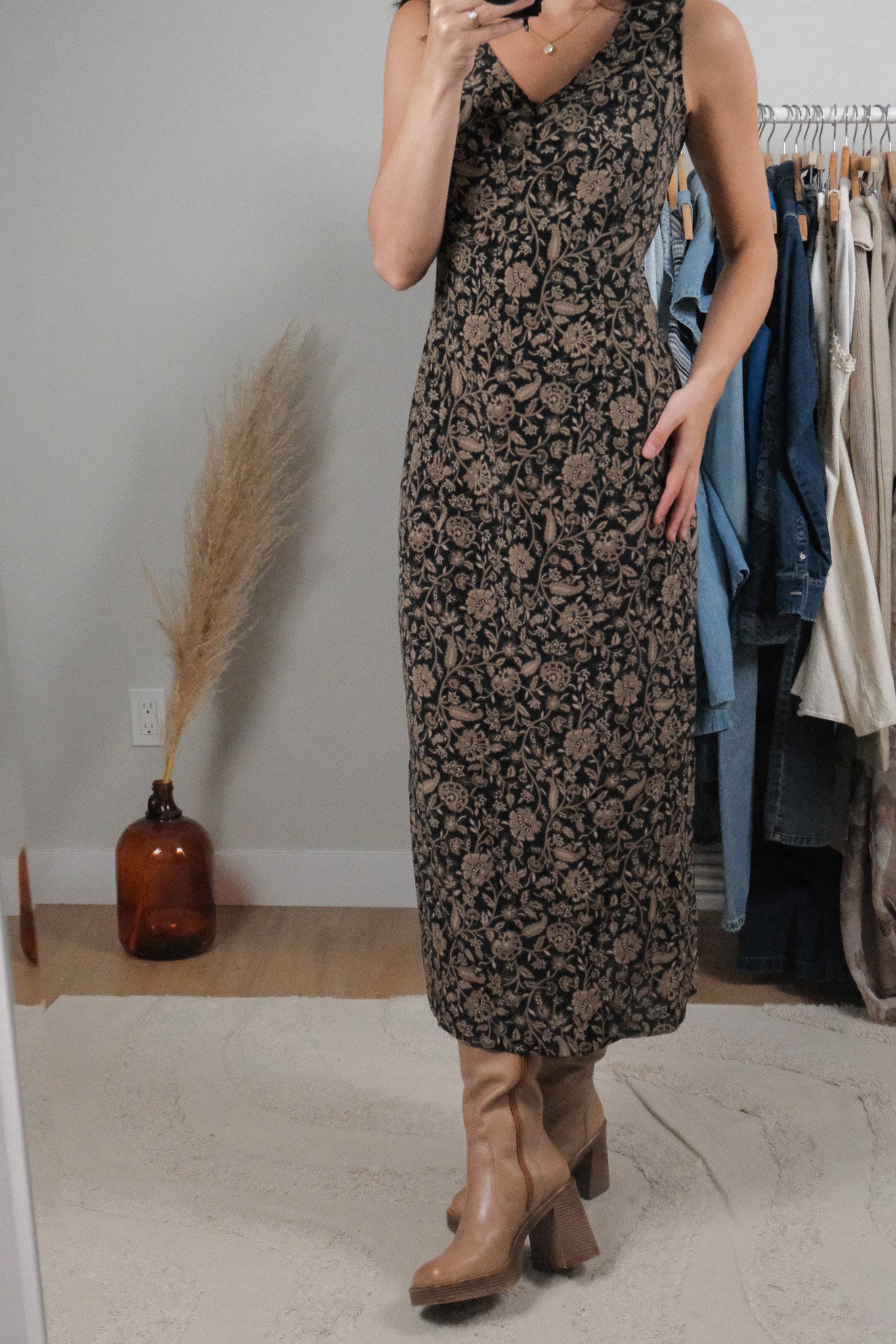 Vintage x Patterned Maxi Dress (6)