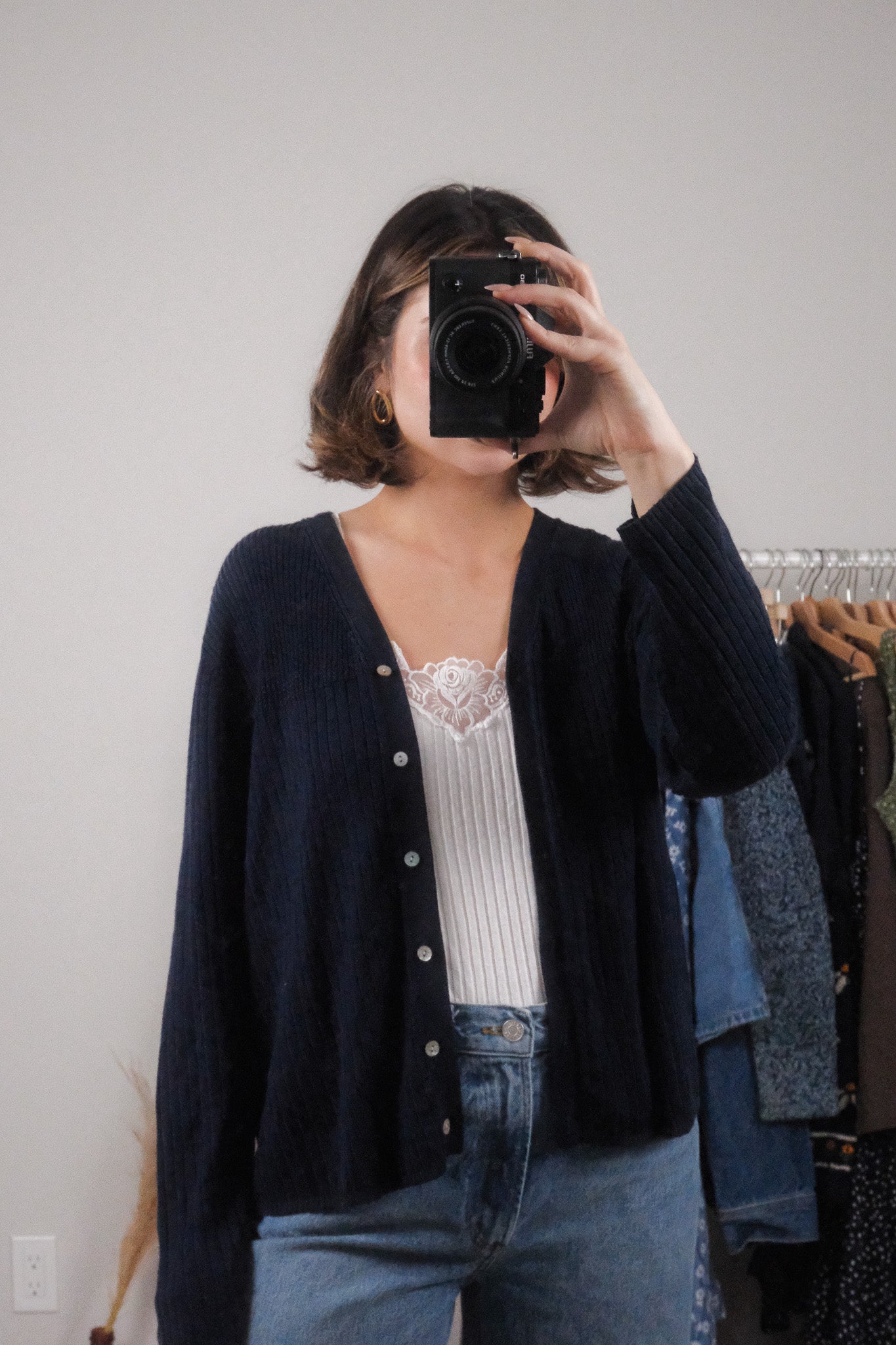 Vintage x Ribbed Cardigan (L)