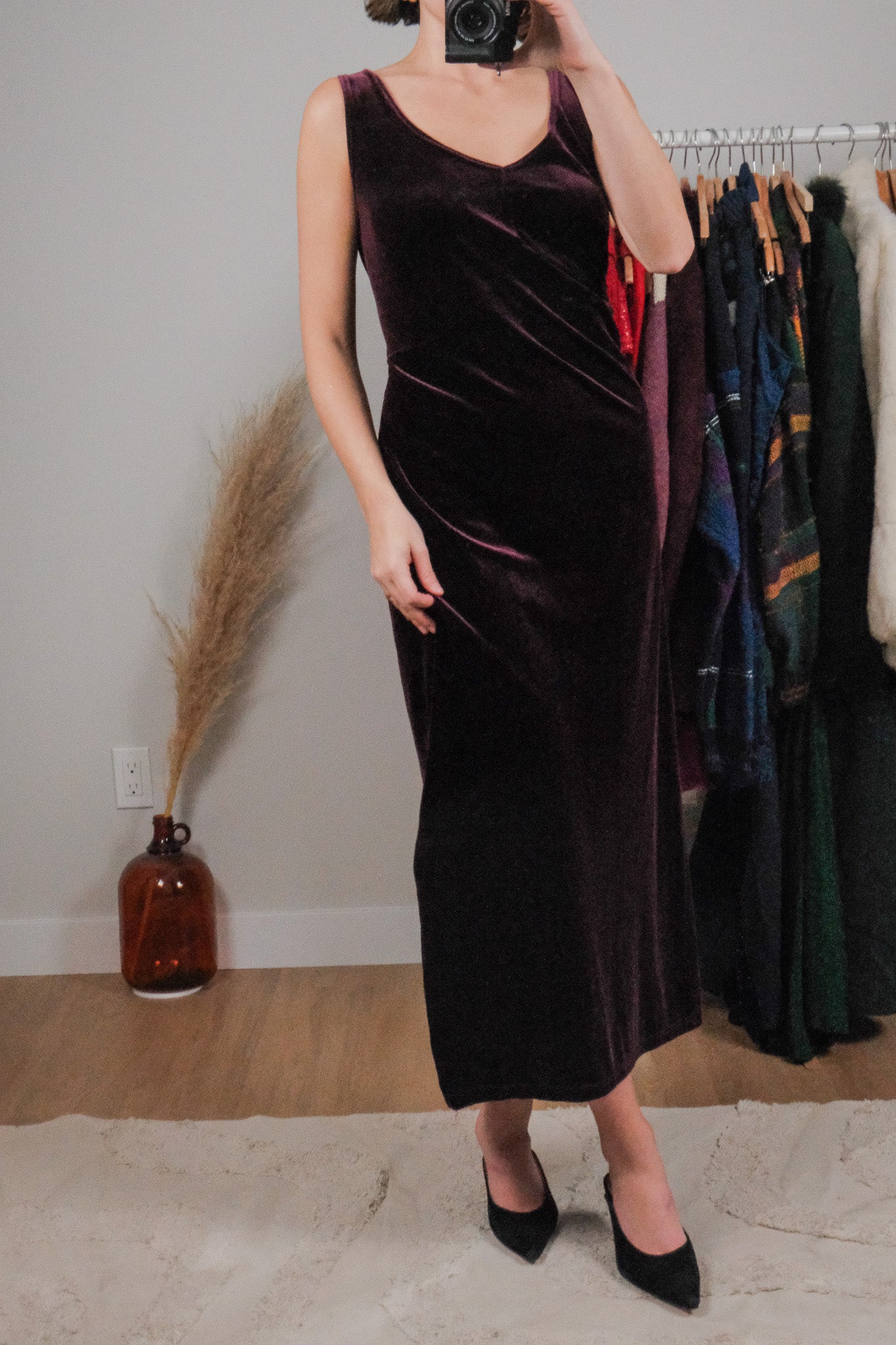 Made in Canada x Vintage x Velvet Maxi Dress (14)