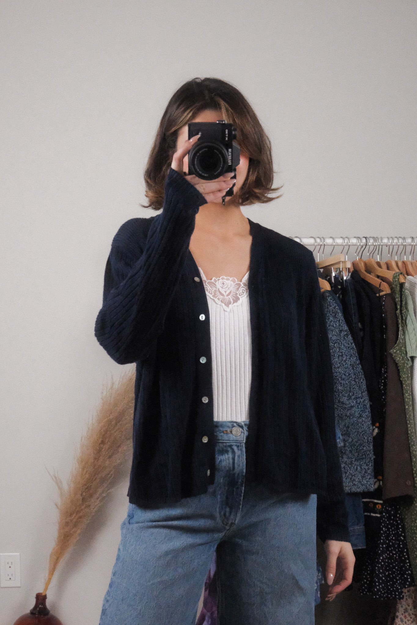 Vintage x Ribbed Cardigan (L)