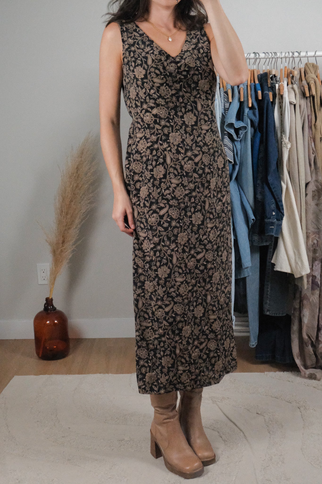 Vintage x Patterned Maxi Dress (6)