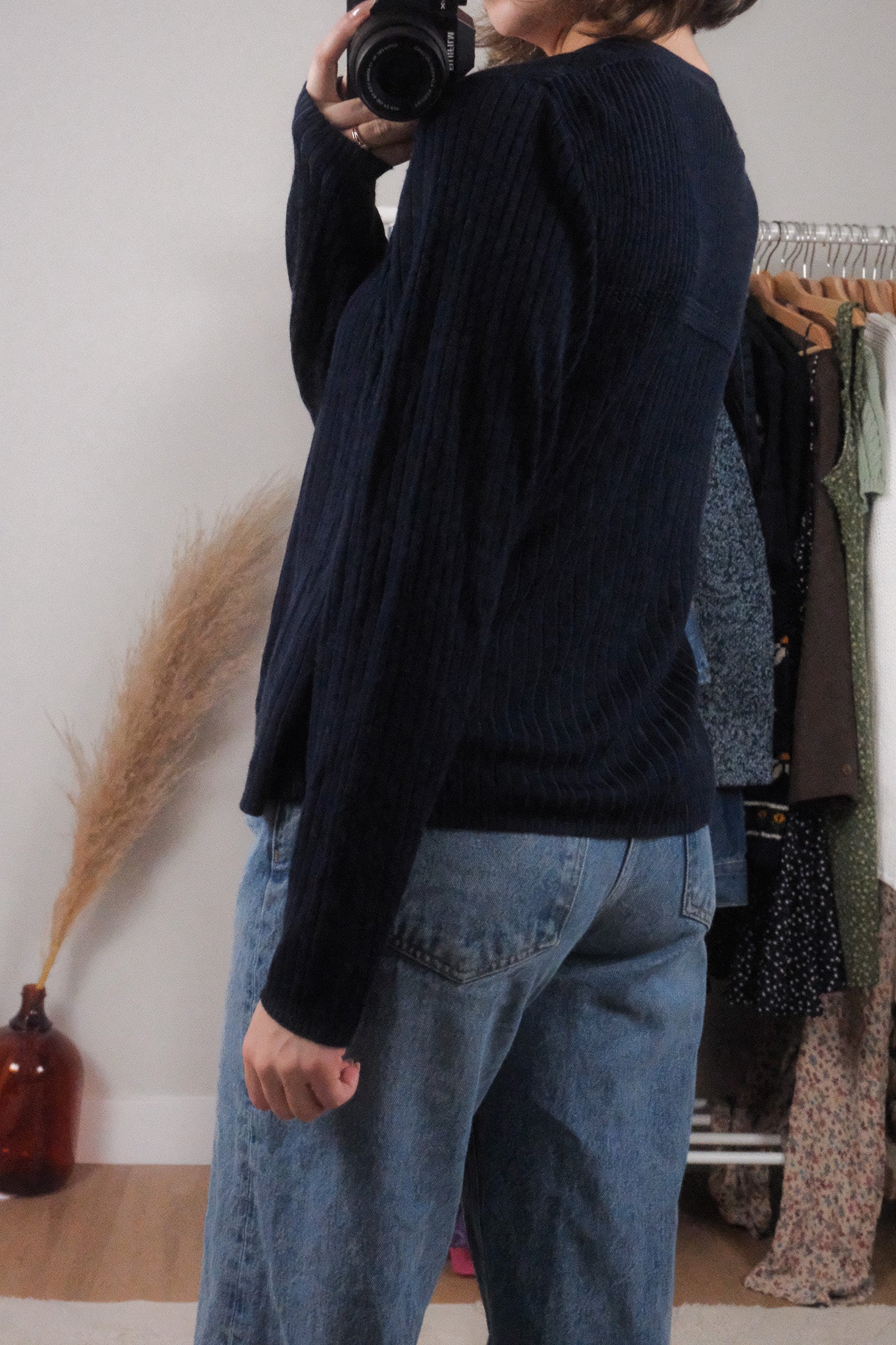 Vintage x Ribbed Cardigan (L)
