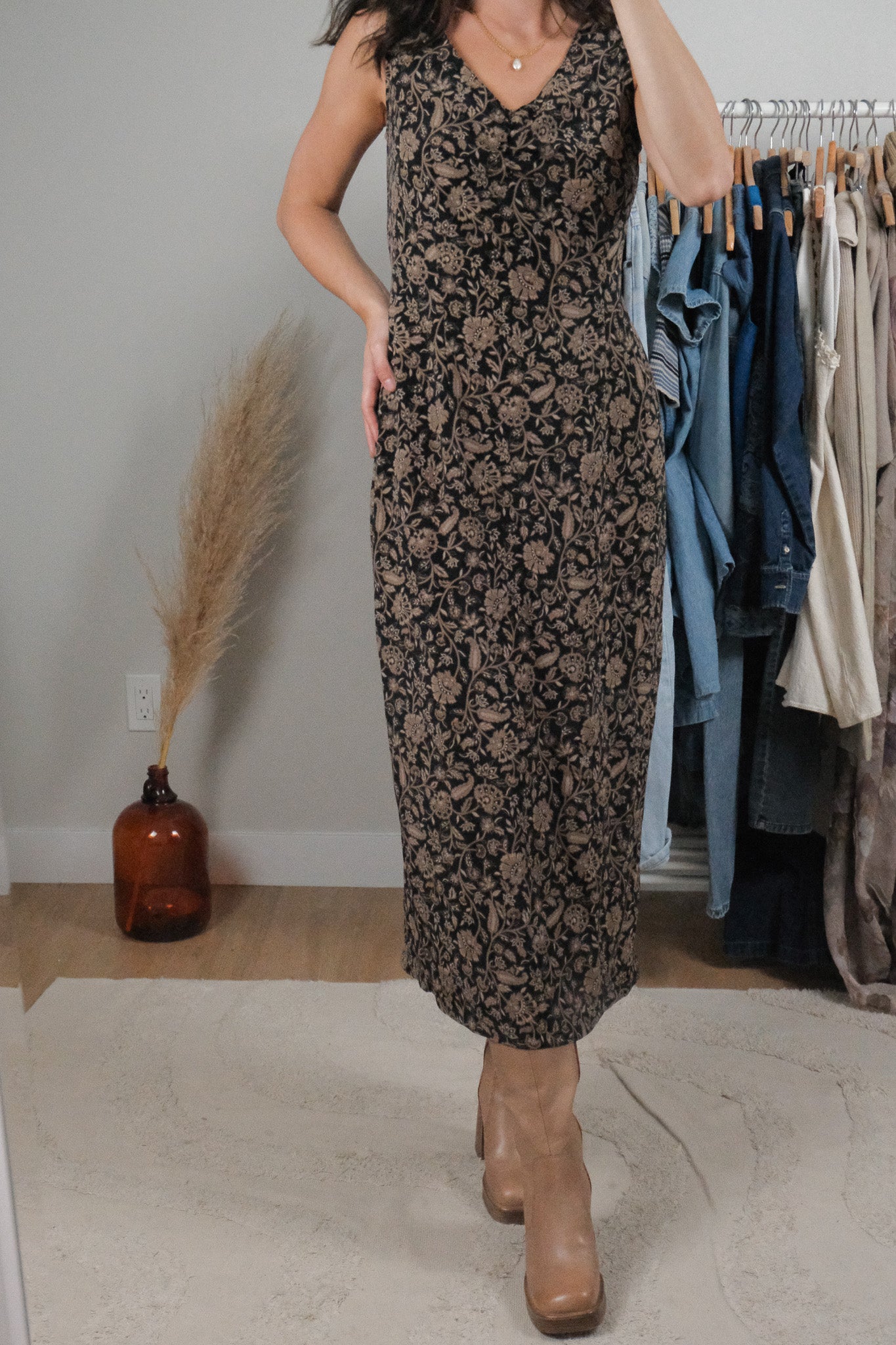 Vintage x Patterned Maxi Dress (6)