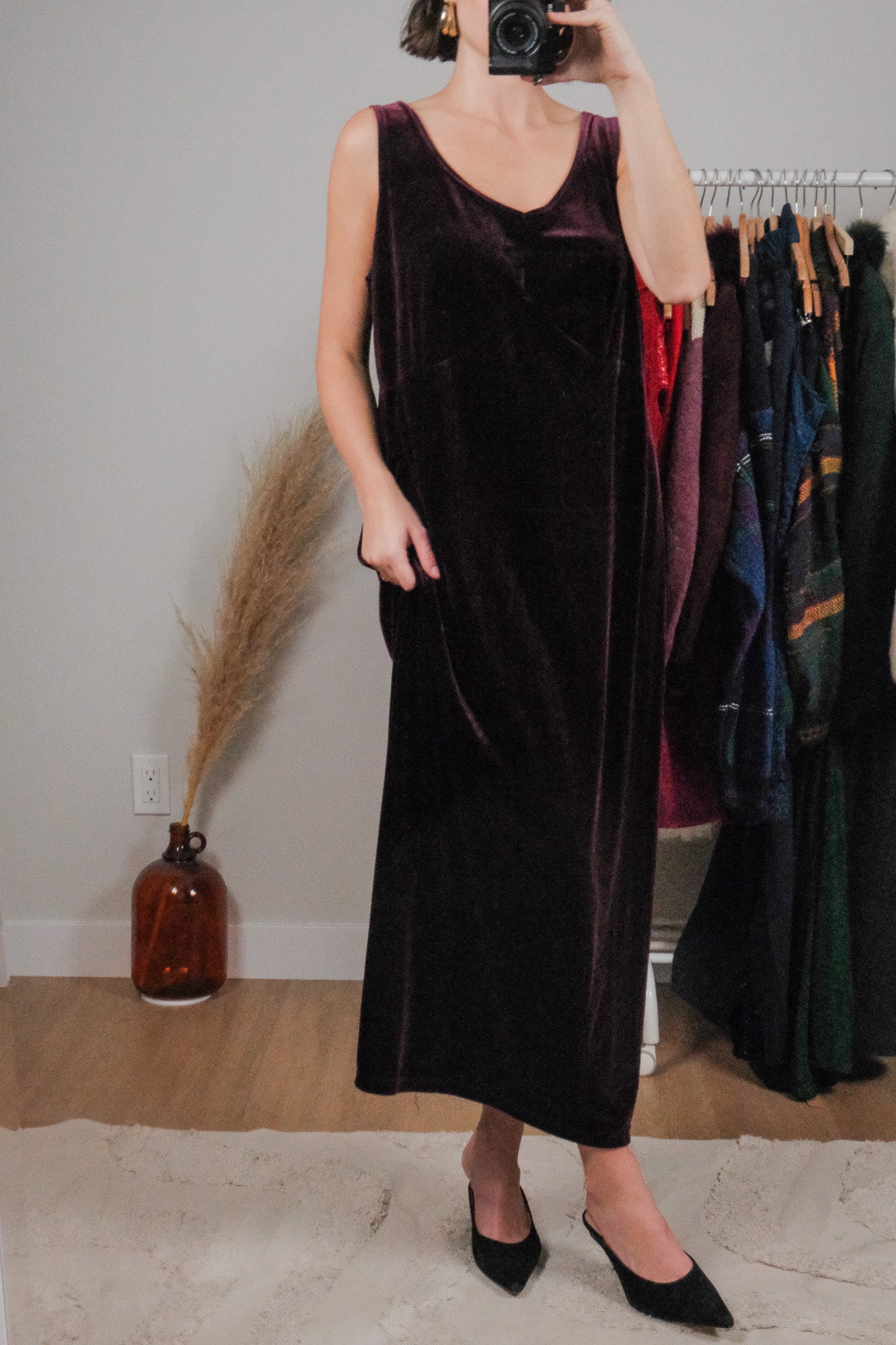Made in Canada x Vintage x Velvet Maxi Dress (14)