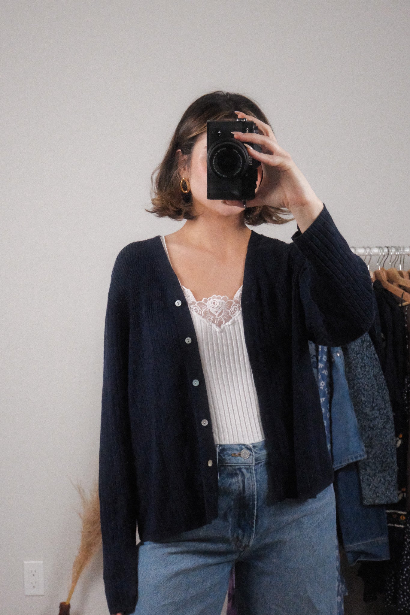 Vintage x Ribbed Cardigan (L)