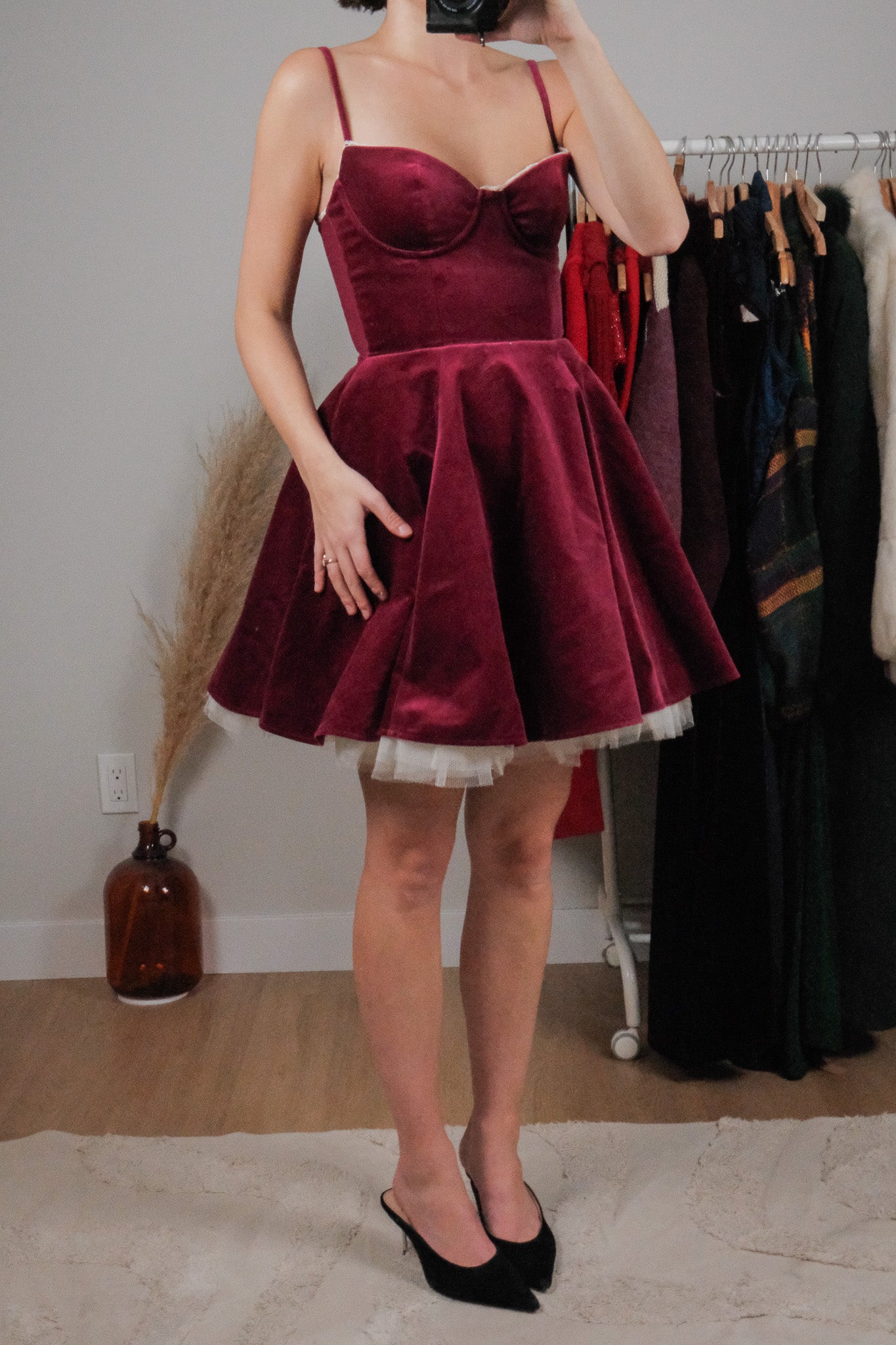 NWT x House of CB x Velvet Tulle Dress (2)