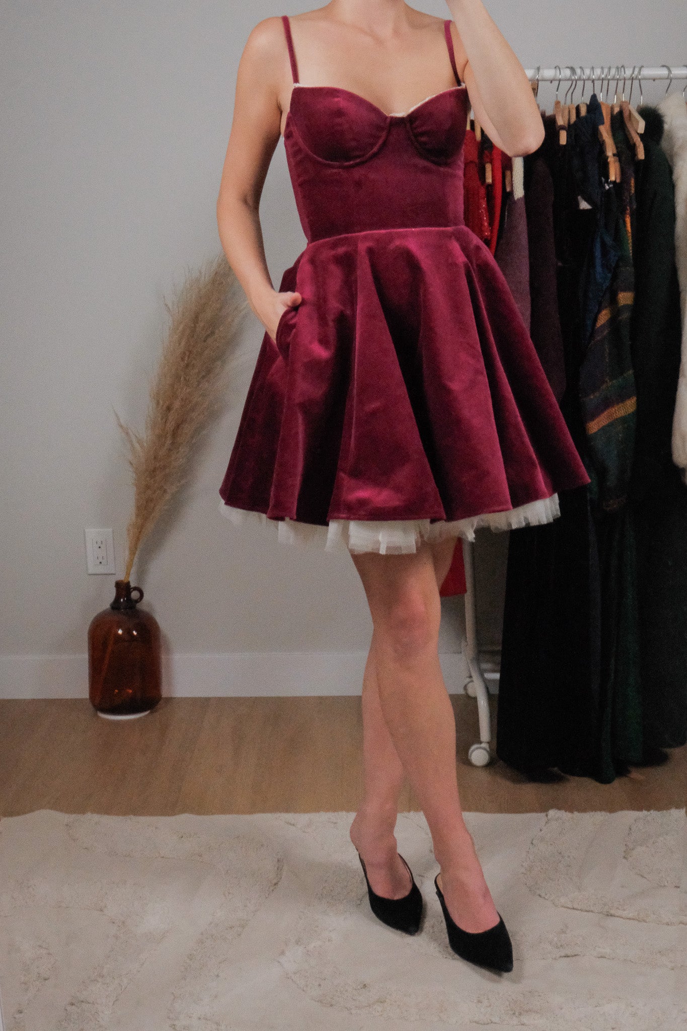 NWT x House of CB x Velvet Tulle Dress (2)