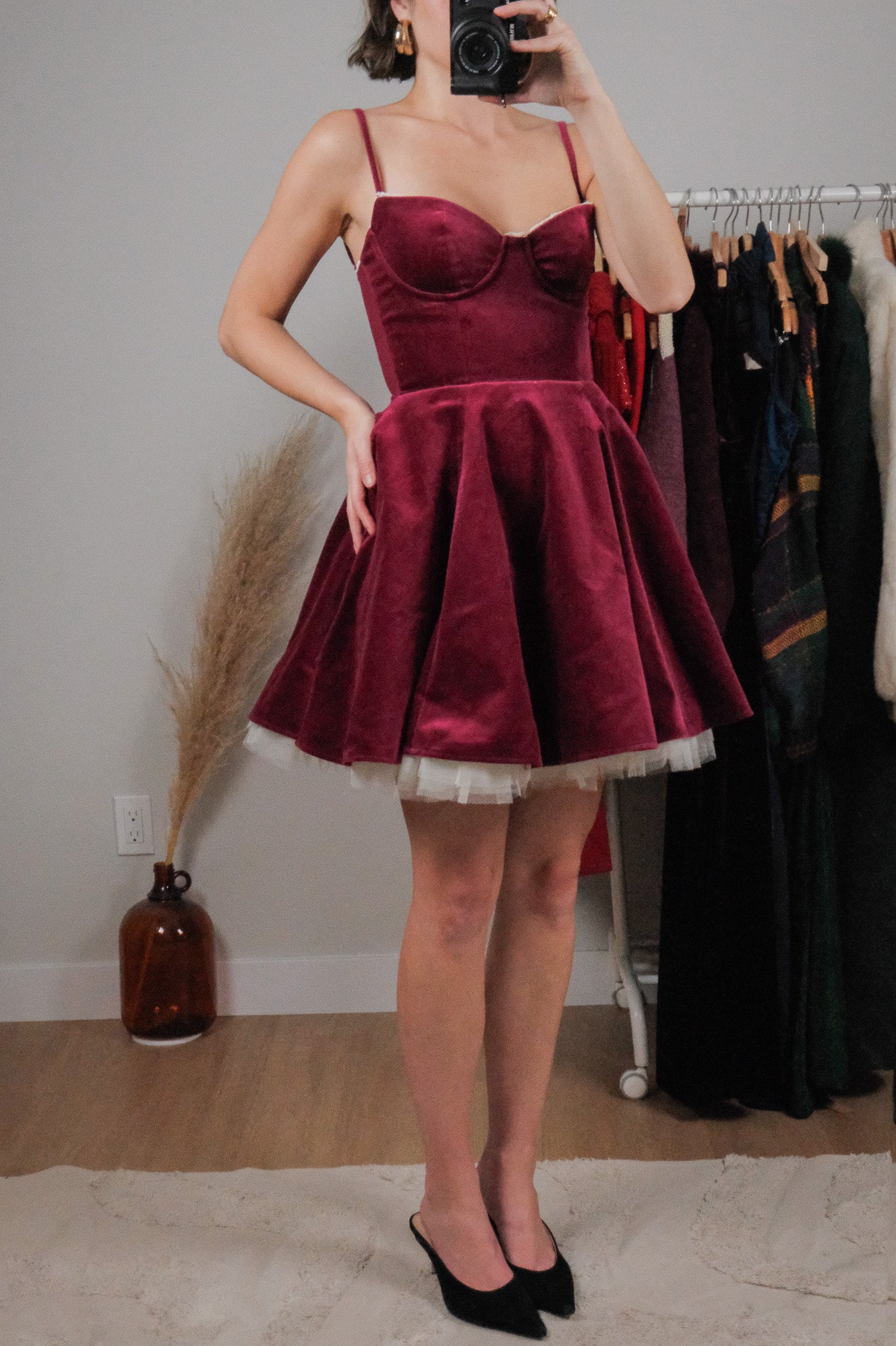 NWT x House of CB x Velvet Tulle Dress (2)