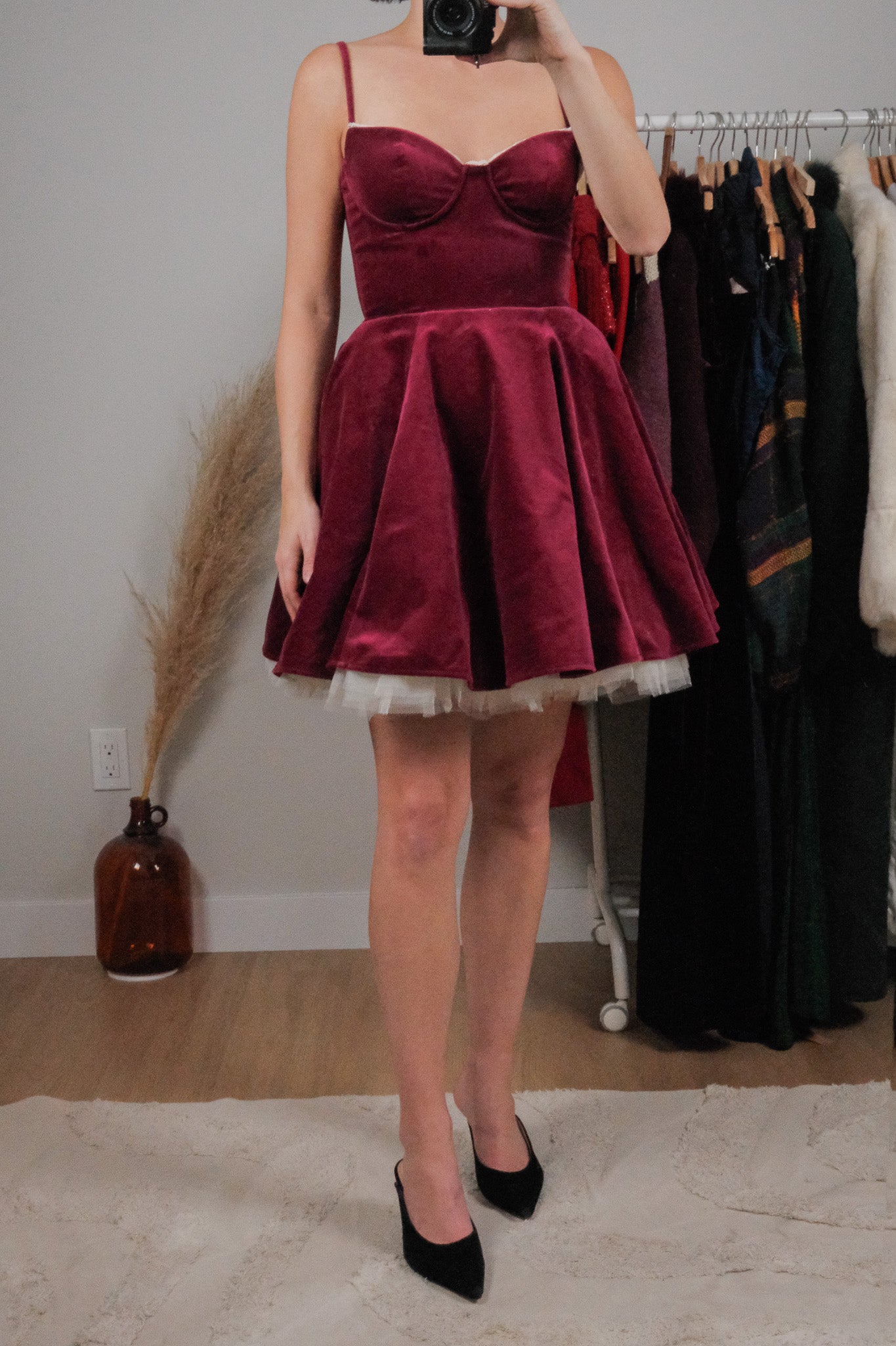 NWT x House of CB x Velvet Tulle Dress (2)
