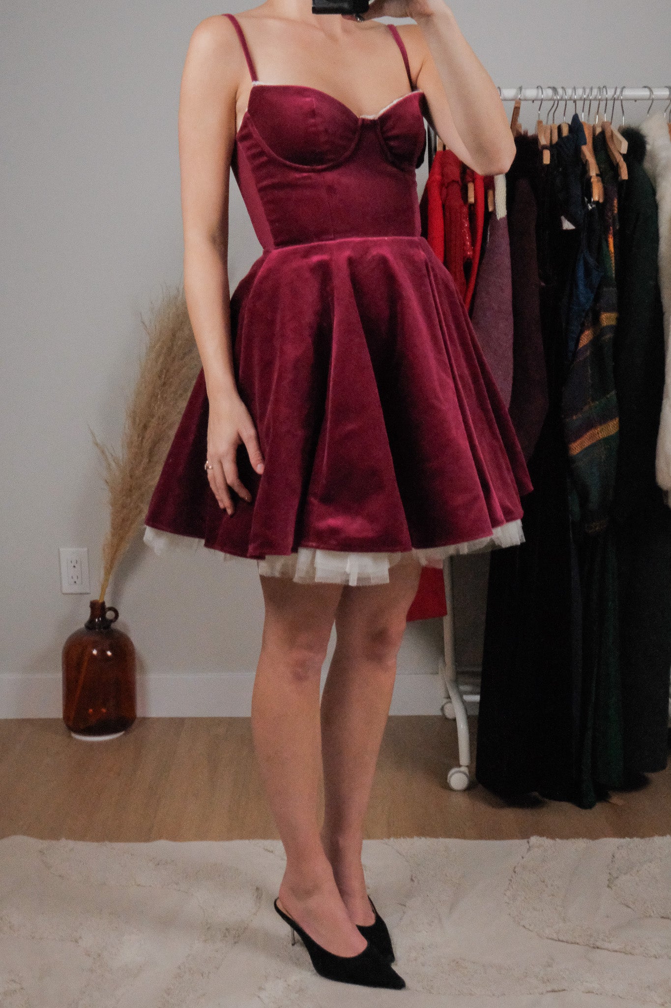 NWT x House of CB x Velvet Tulle Dress (2)
