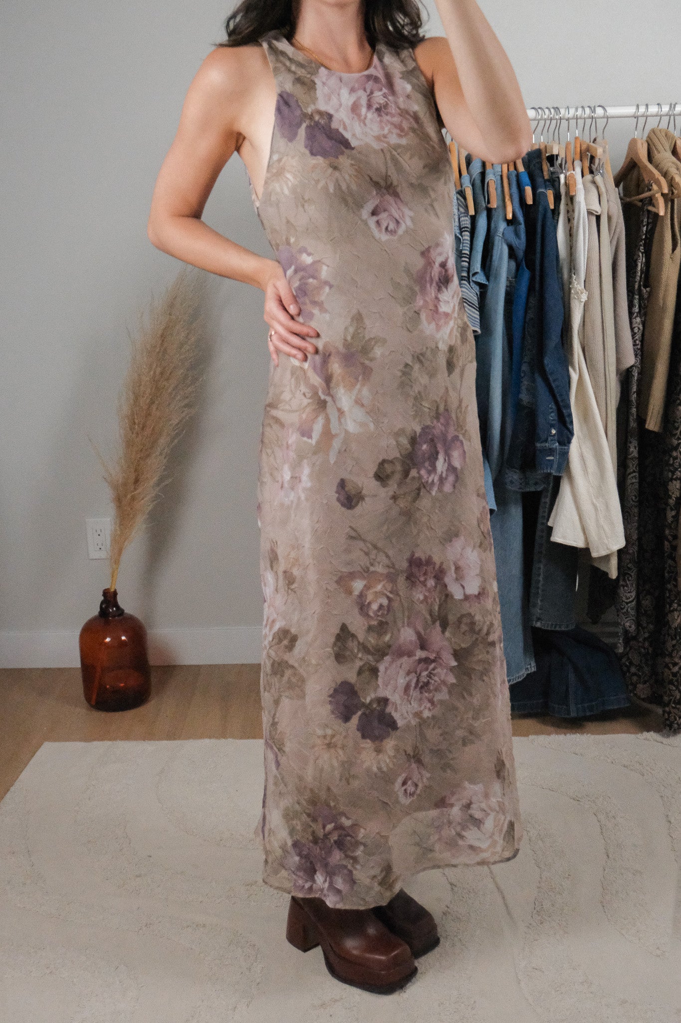 Made in Canada x Vintage x Floral Maxi Dress (6)