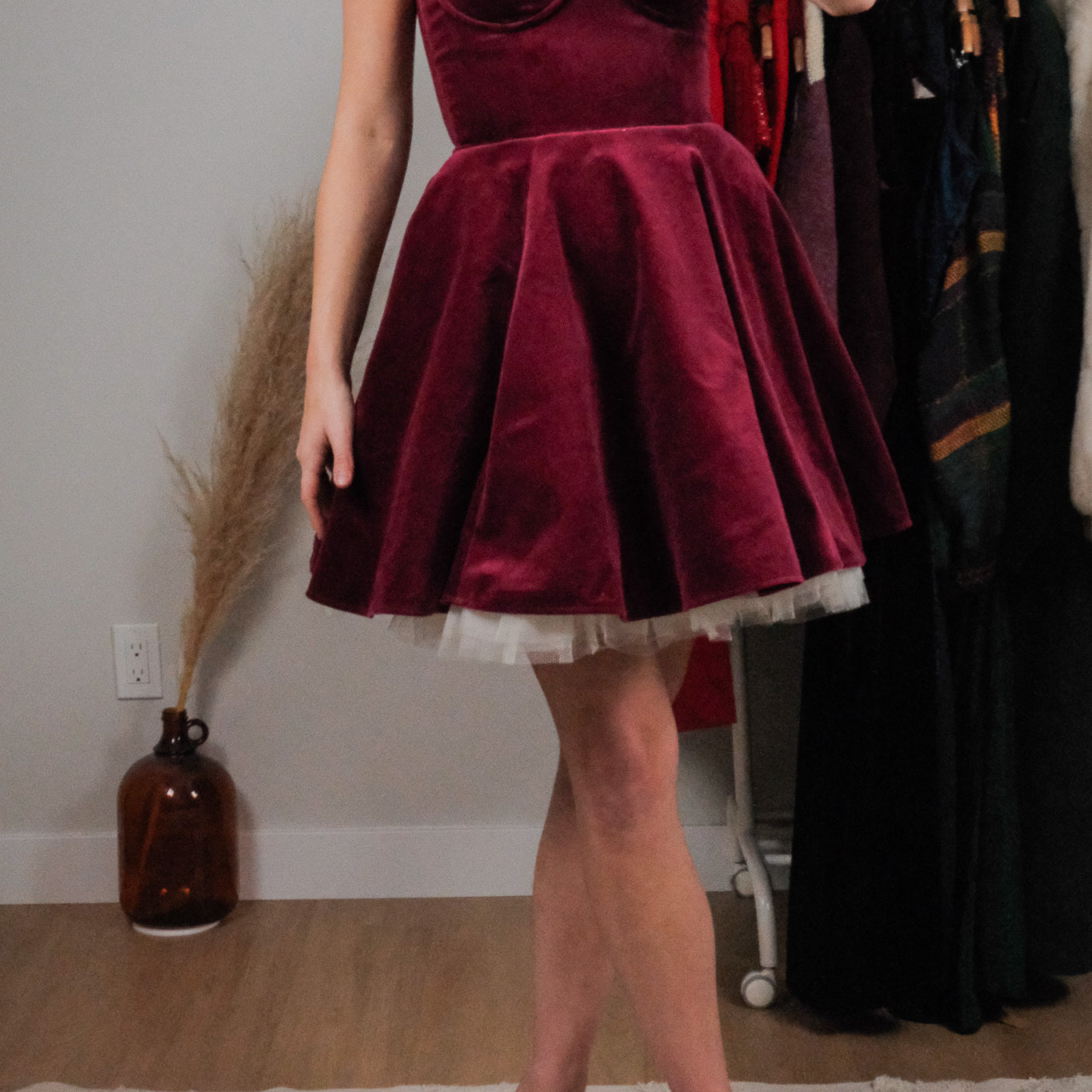 NWT x House of CB x Velvet Tulle Dress (2)