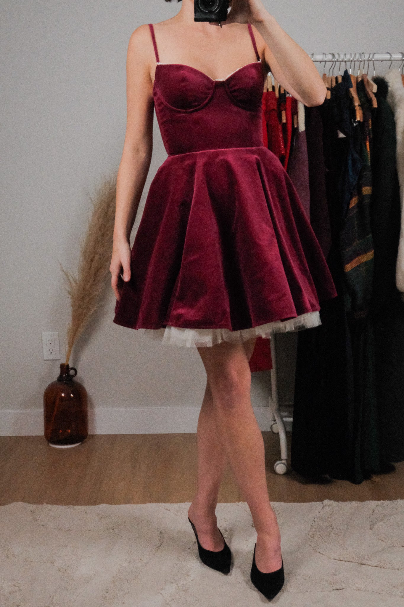 NWT x House of CB x Velvet Tulle Dress (2)