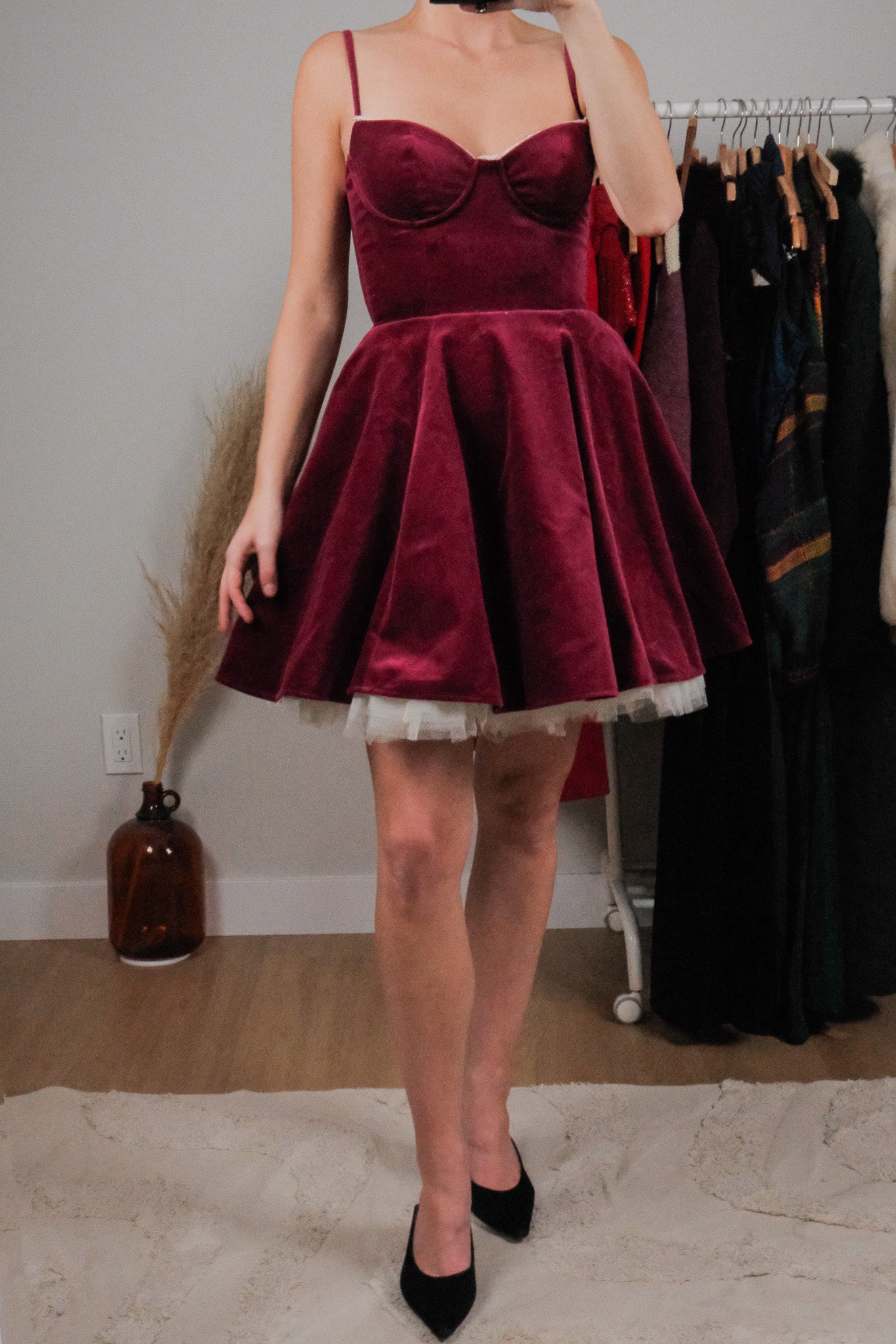 NWT x House of CB x Velvet Tulle Dress (2)