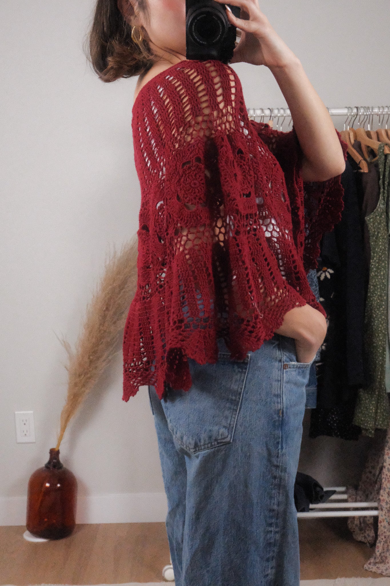 Vintage x Crochet Poncho (XS-L)