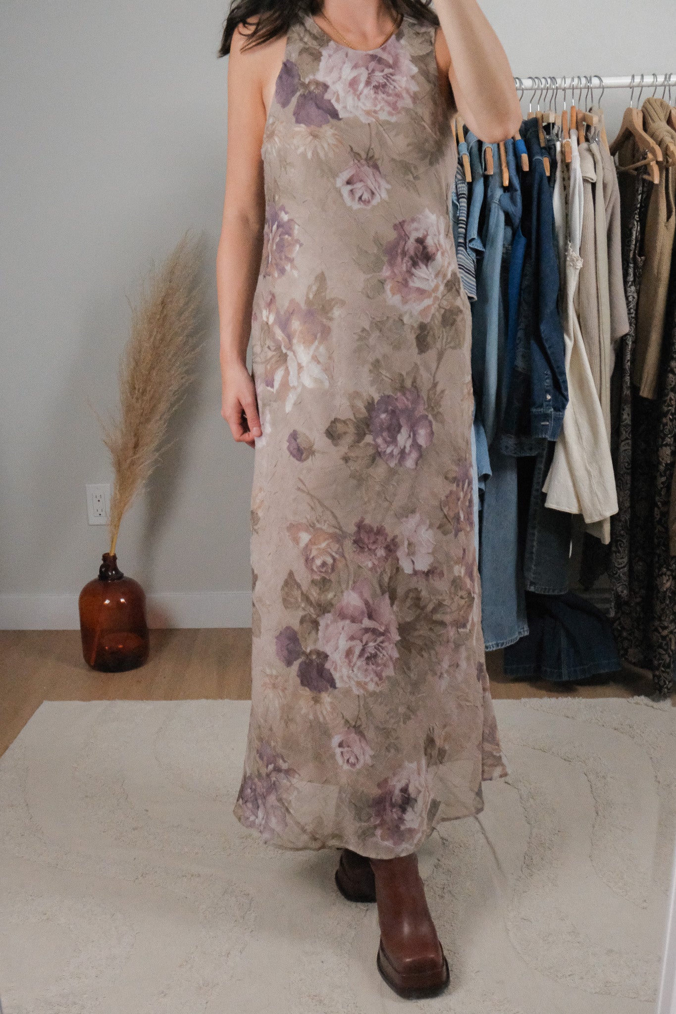 Made in Canada x Vintage x Floral Maxi Dress (6)
