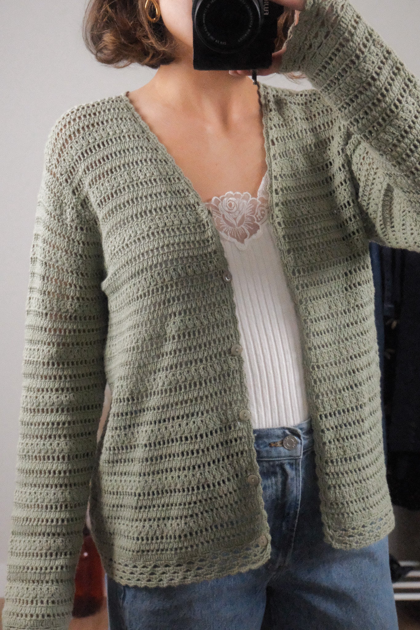 Vintage x Cotton Cardigan (M)