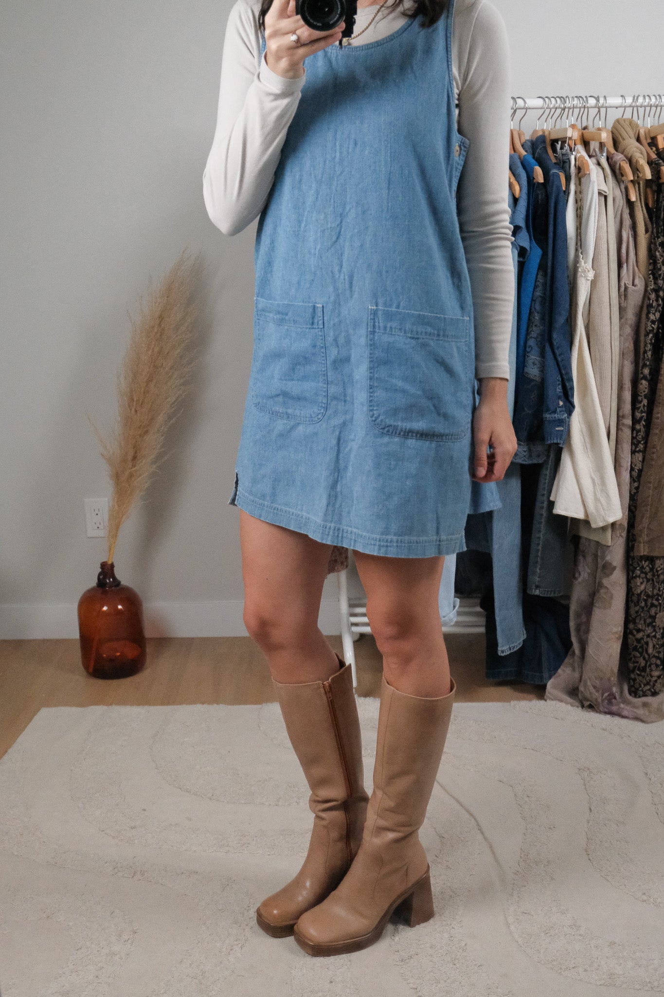 Vintage x Overall Denim Dress (S)