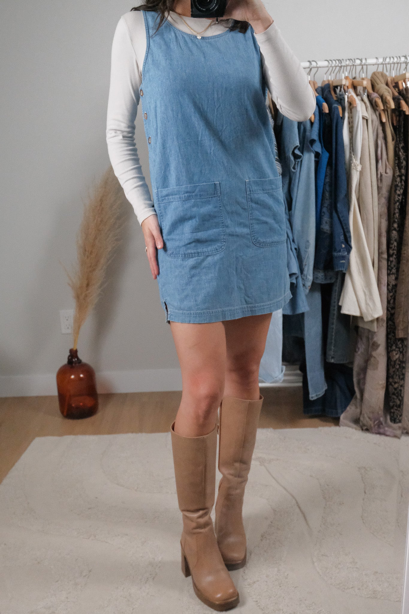 Vintage x Overall Denim Dress (S)