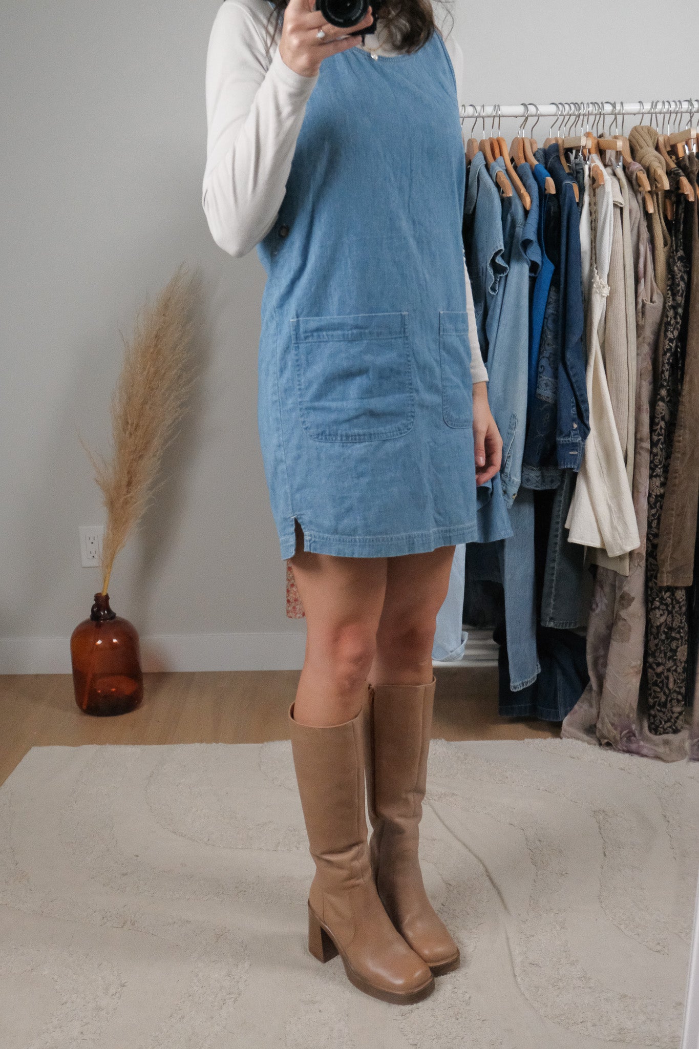 Vintage x Overall Denim Dress (S)