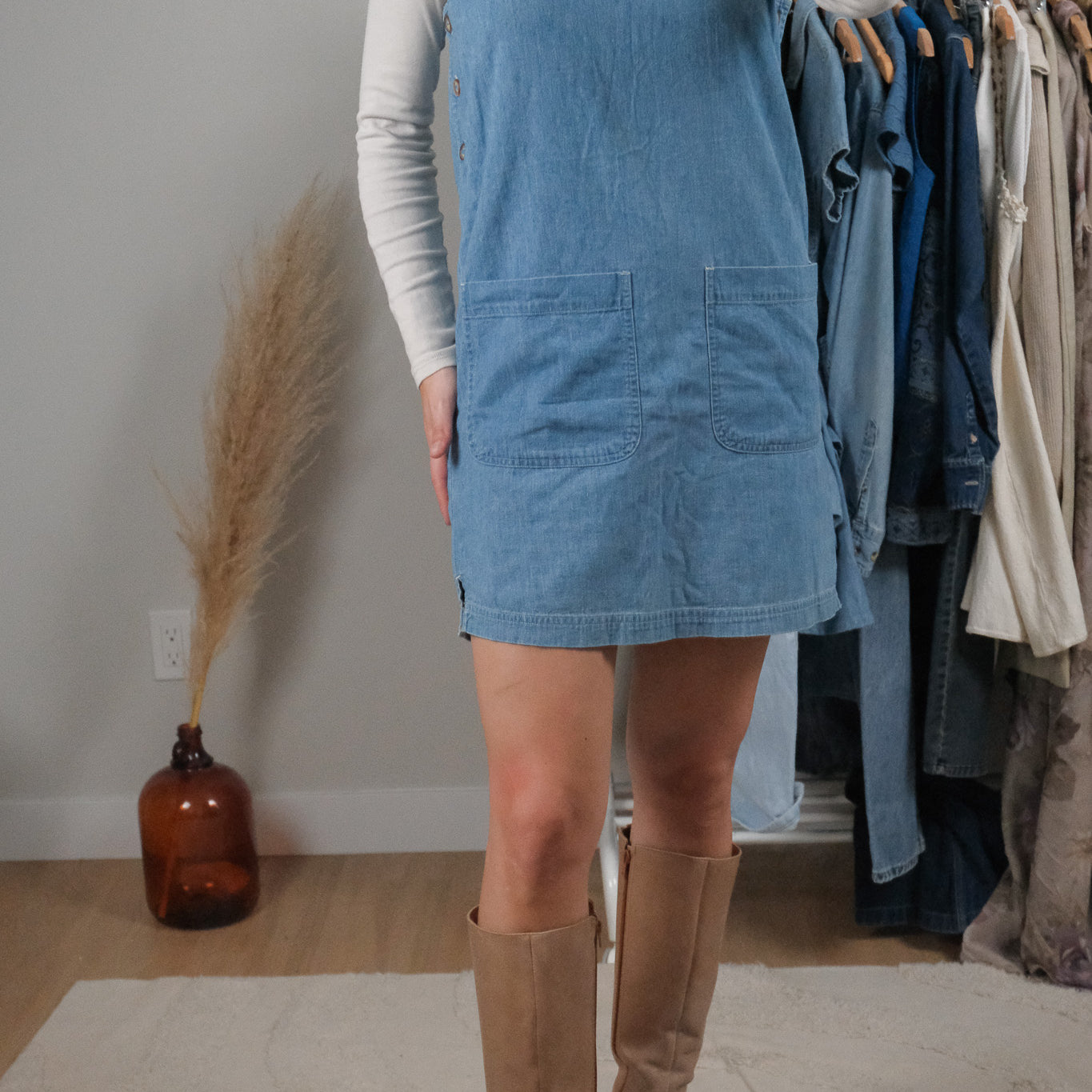 Vintage x Overall Denim Dress (S)