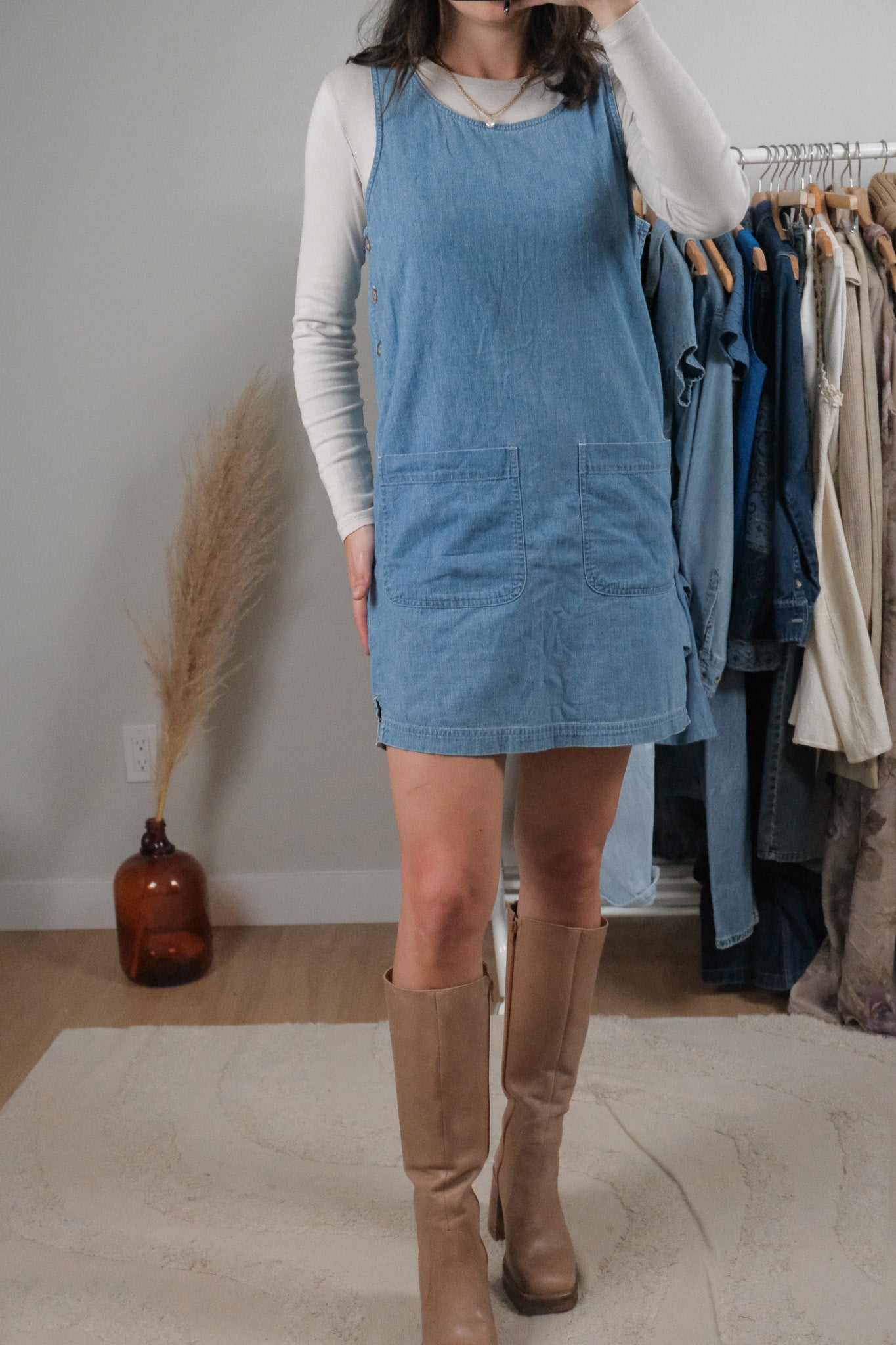 Vintage x Overall Denim Dress (S)