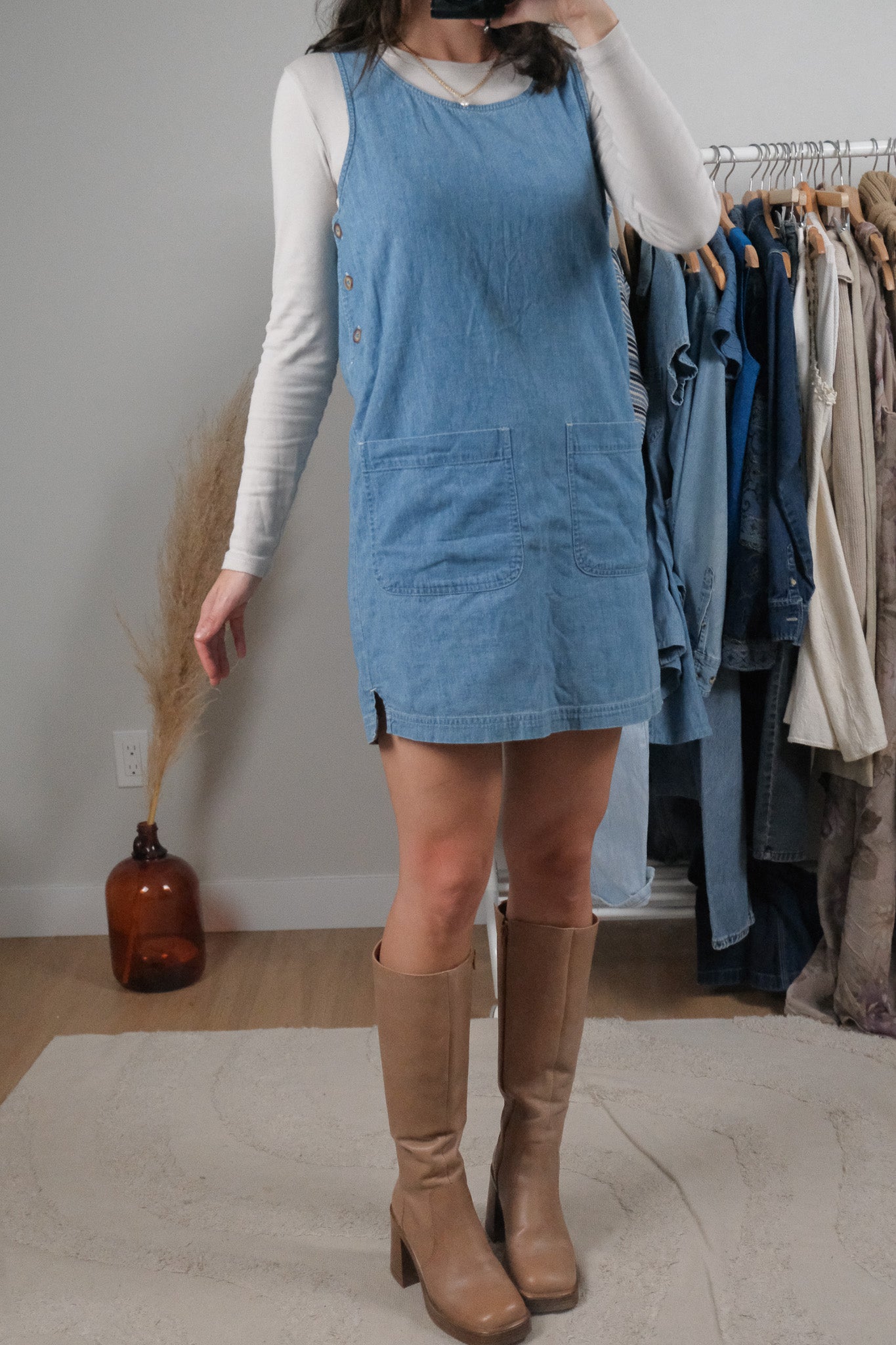 Vintage x Overall Denim Dress (S)