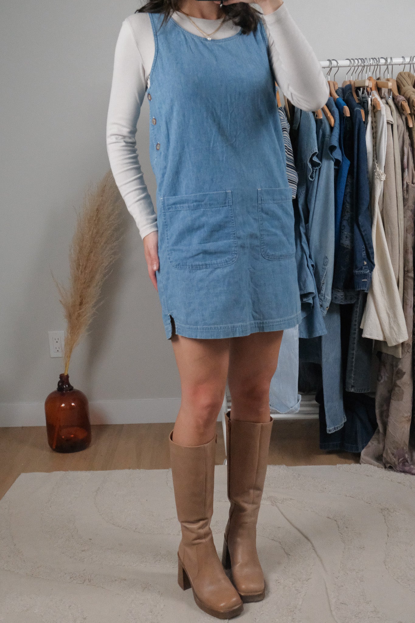 Vintage x Overall Denim Dress (S)