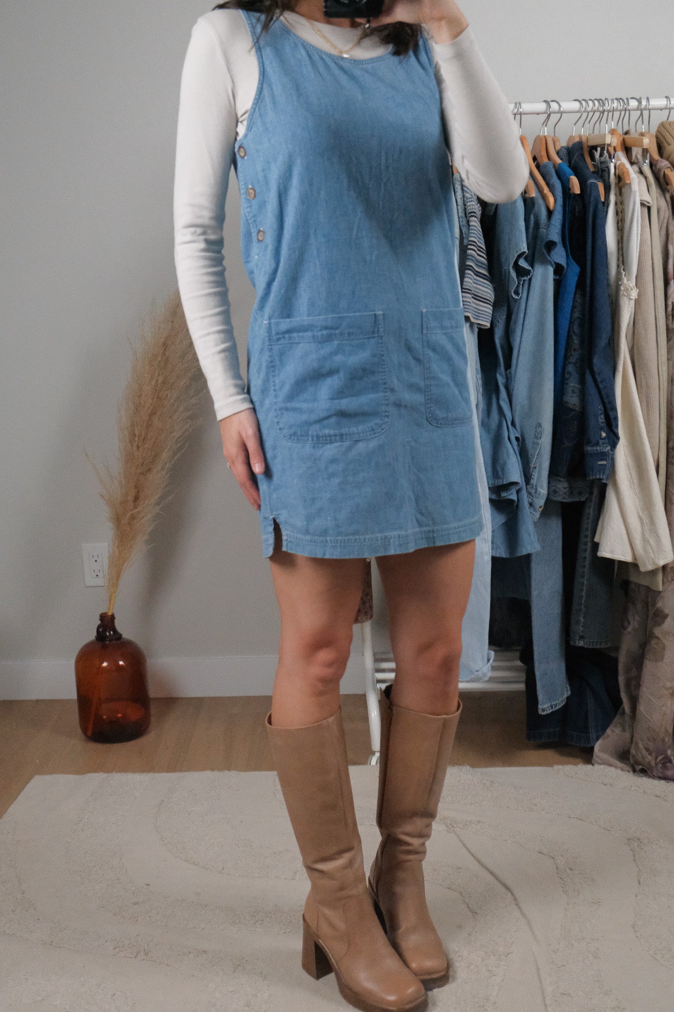Vintage x Overall Denim Dress (S)