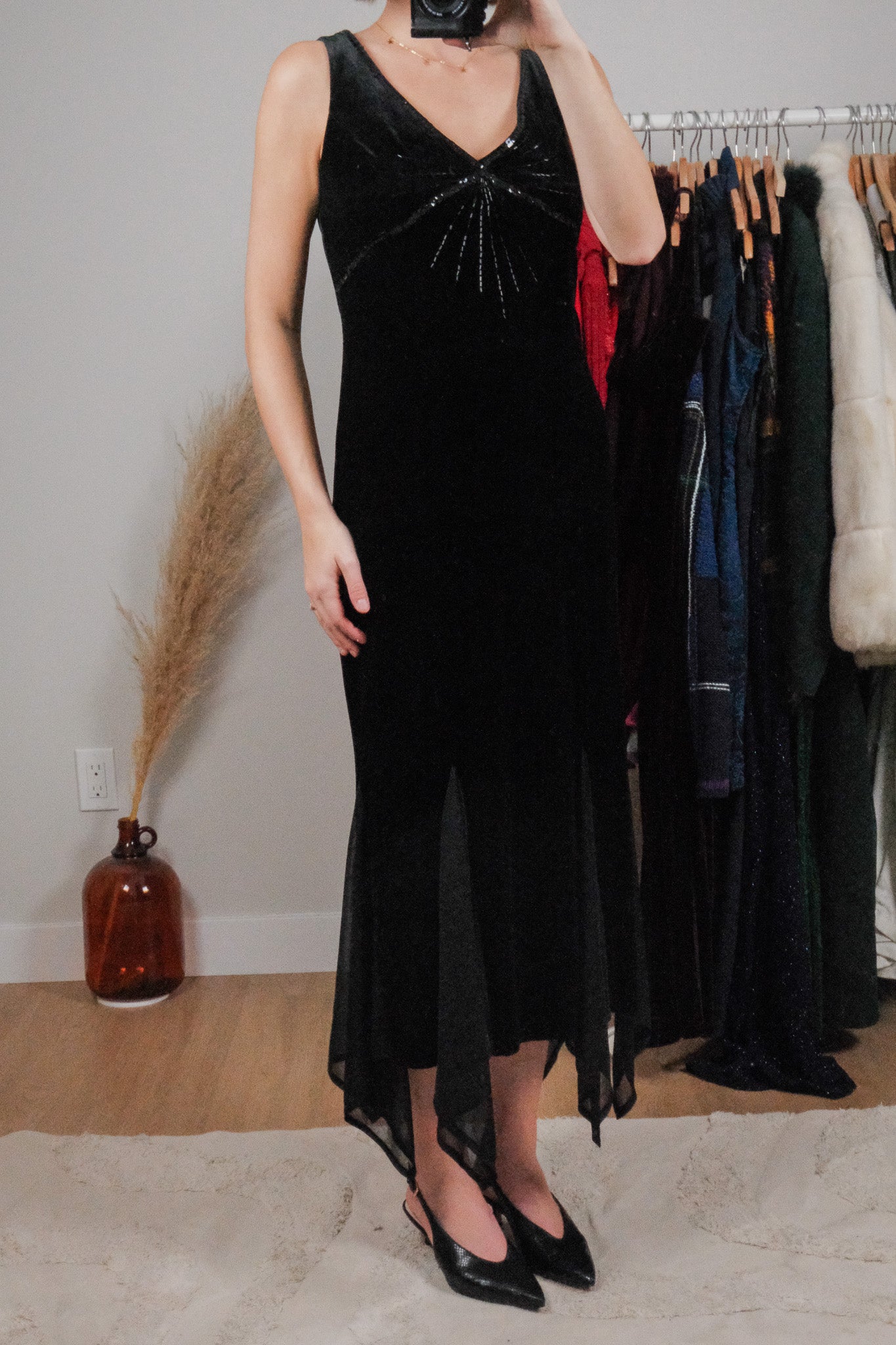 Vintage x Velvet Beaded/Sequin Dress (4)
