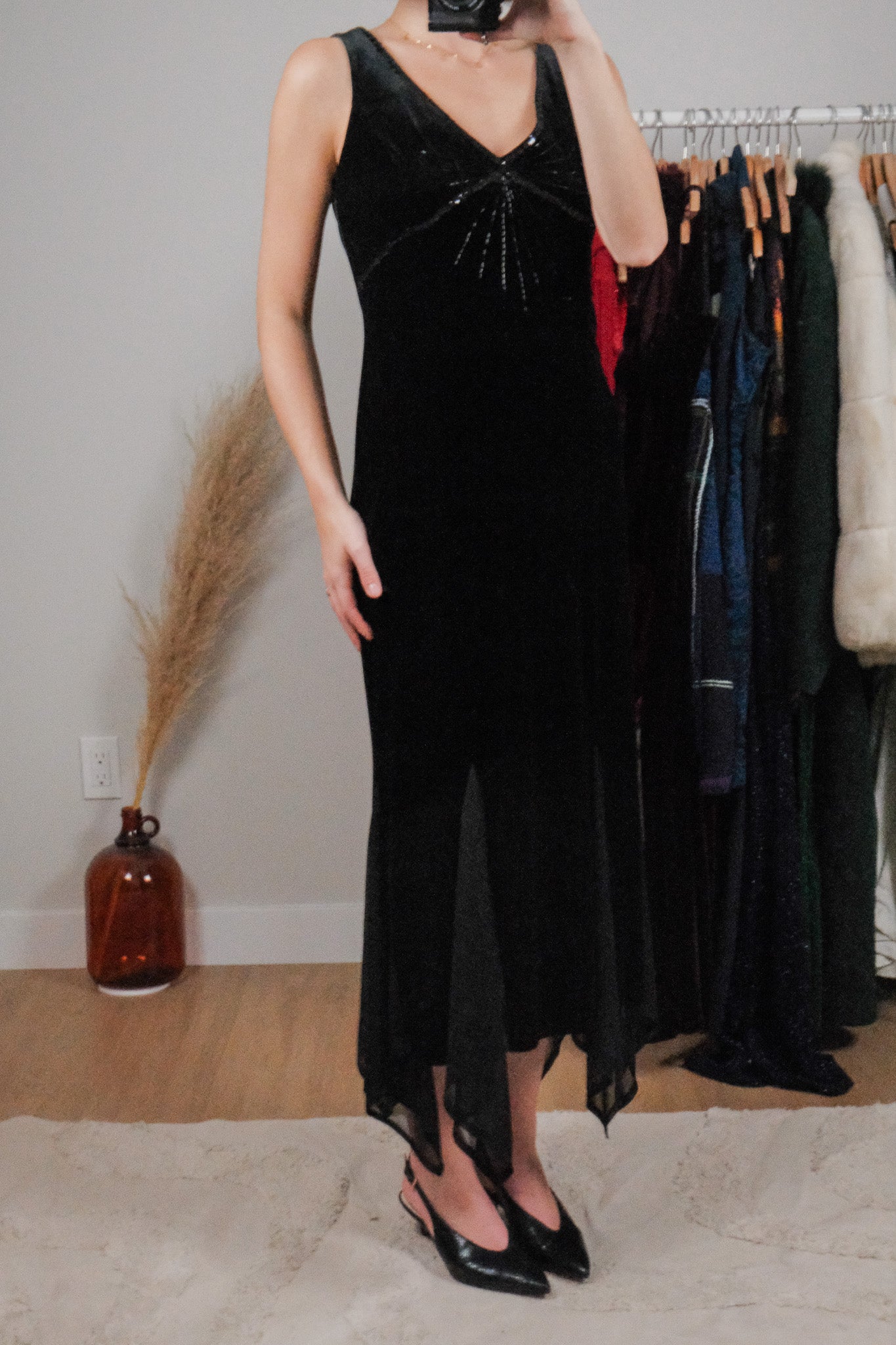Vintage x Velvet Beaded/Sequin Dress (4)