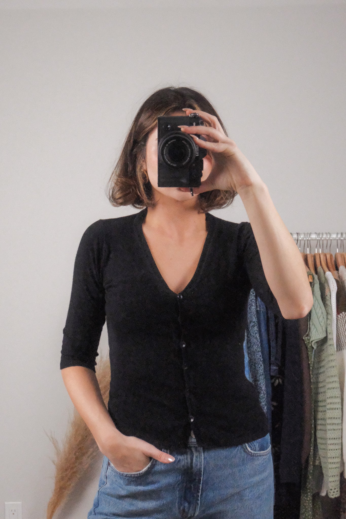 Vintage x Holt Renfrew x 3/4 Sleeve Cardigan (XS/S)