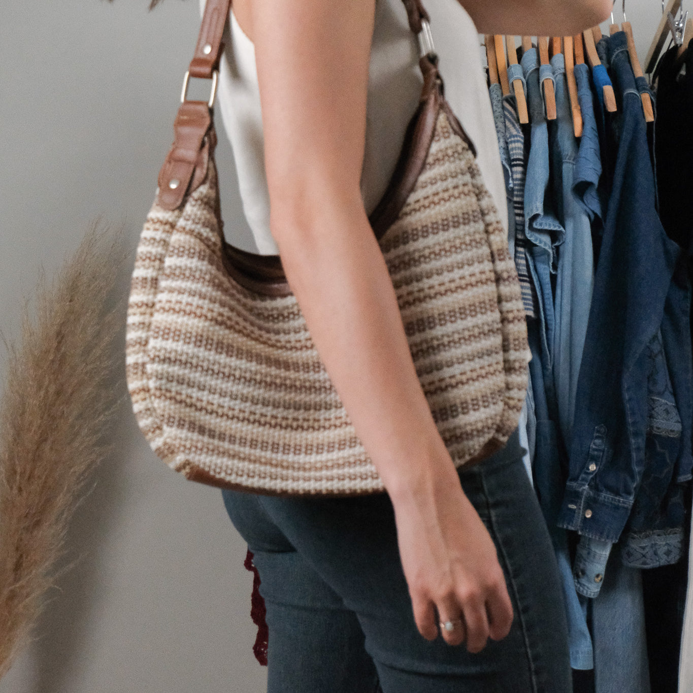 Vintage x Woven Purse