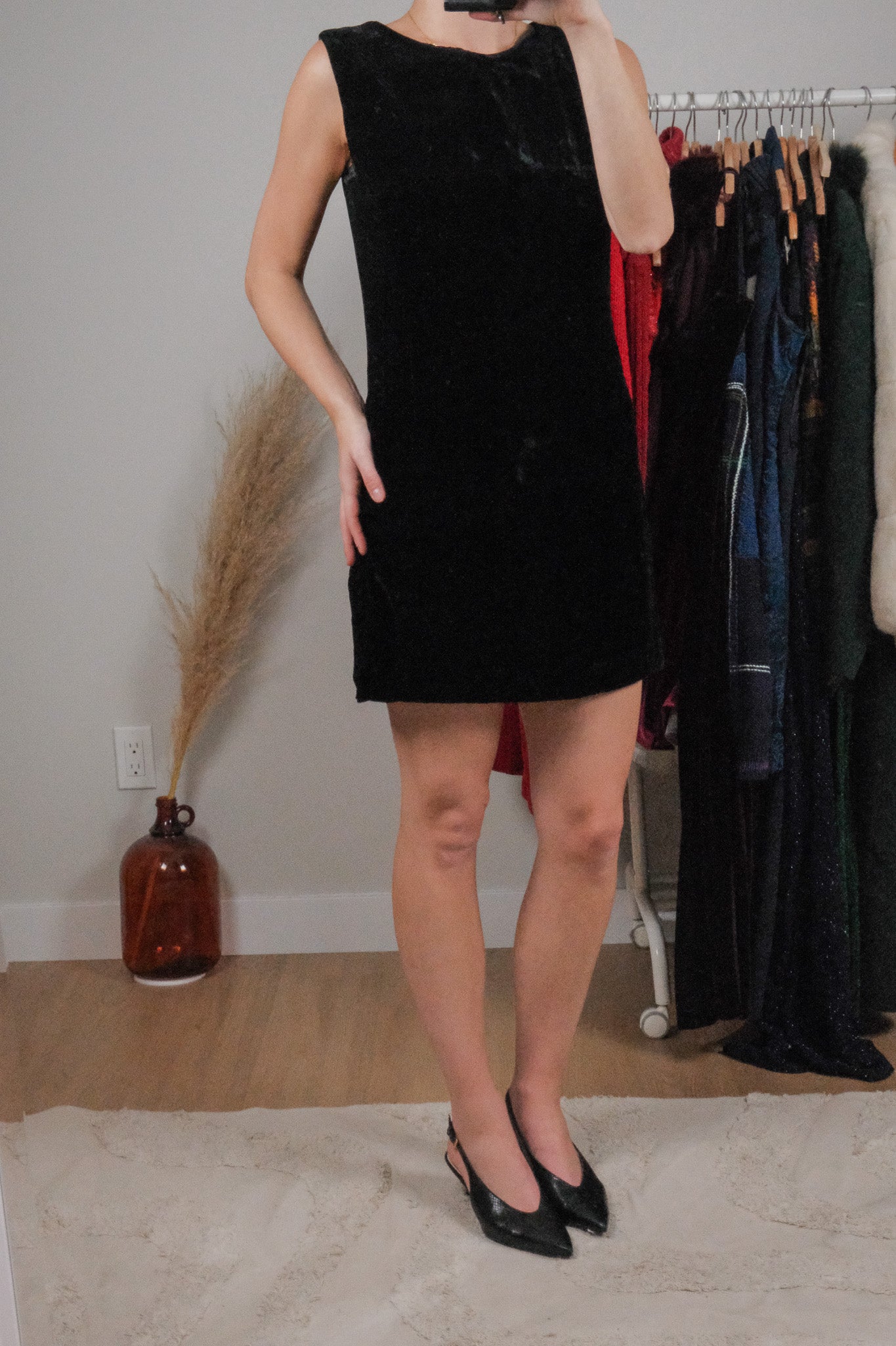 Vintage x Gap x Silk Blend Crushed Velvet Mini Dress (6)