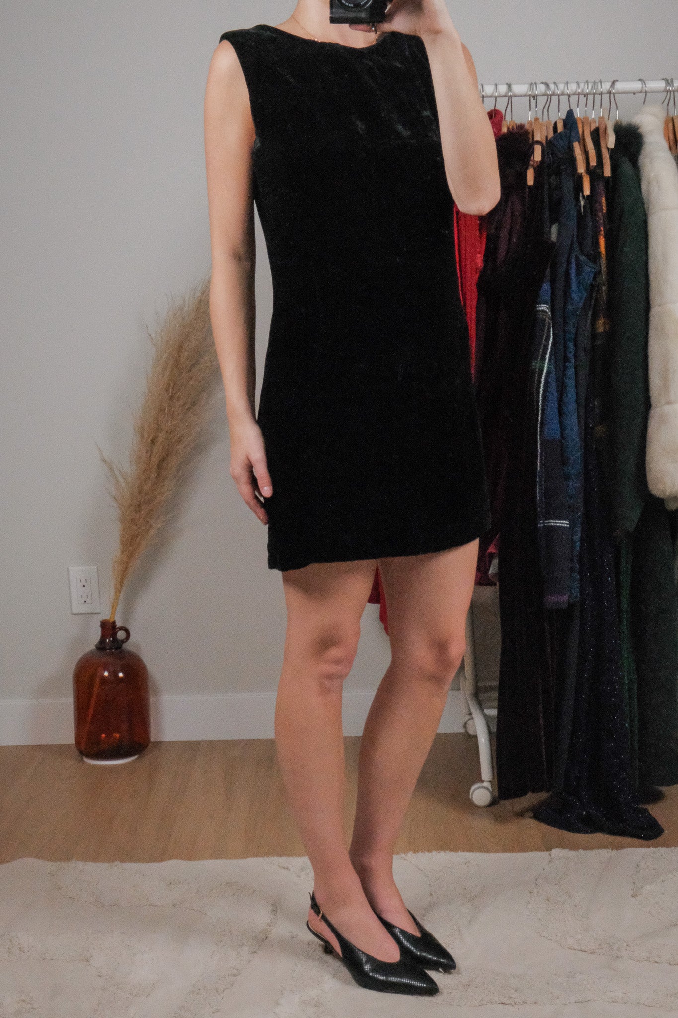 Vintage x Gap x Silk Blend Crushed Velvet Mini Dress (6)