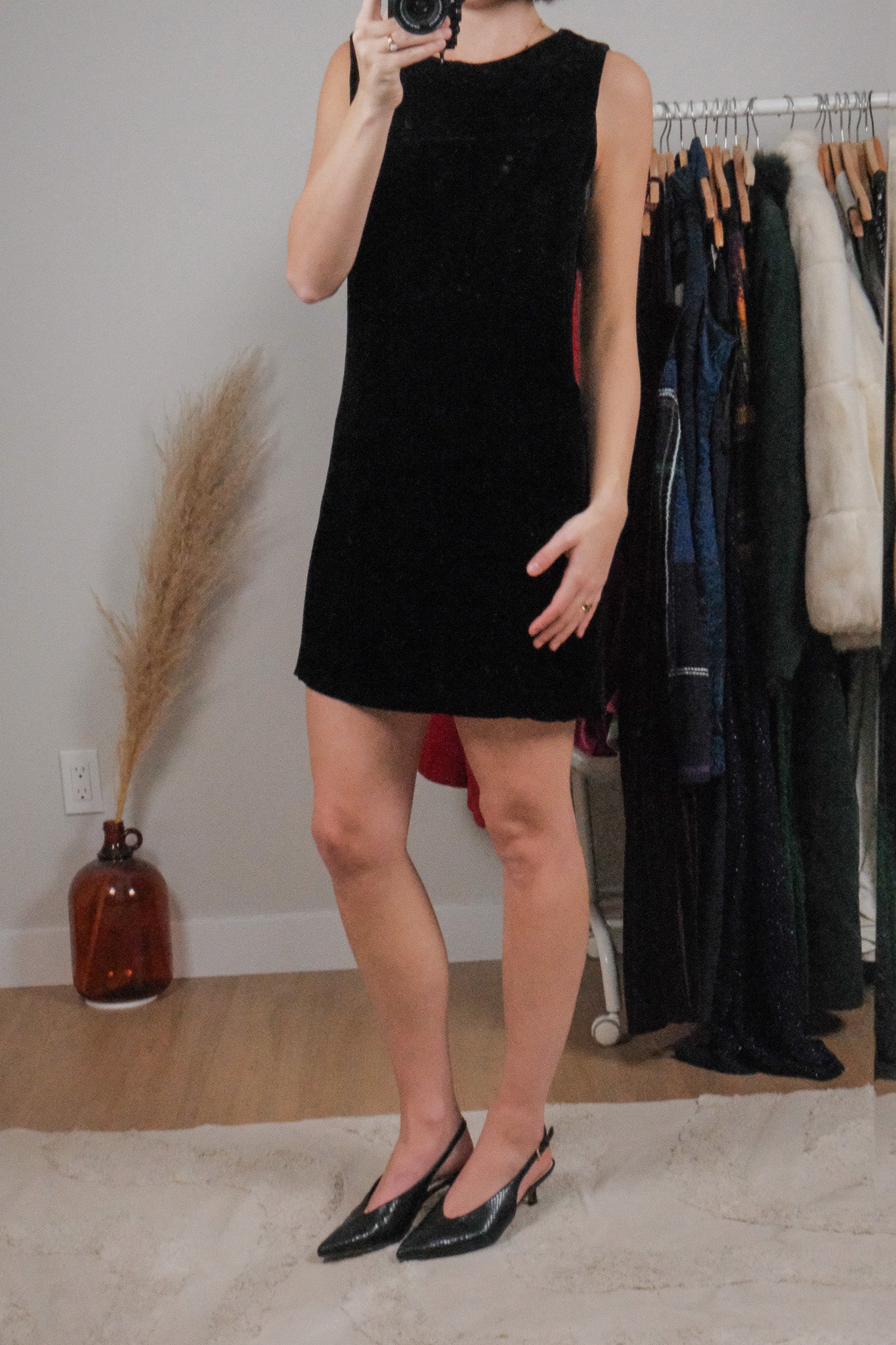 Vintage x Gap x Silk Blend Crushed Velvet Mini Dress (6)