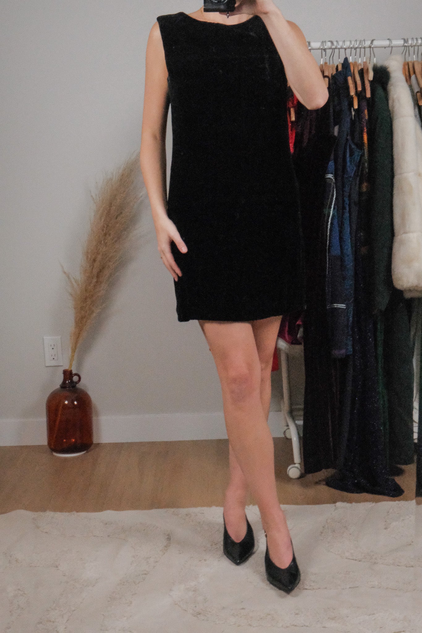 Vintage x Gap x Silk Blend Crushed Velvet Mini Dress (6)