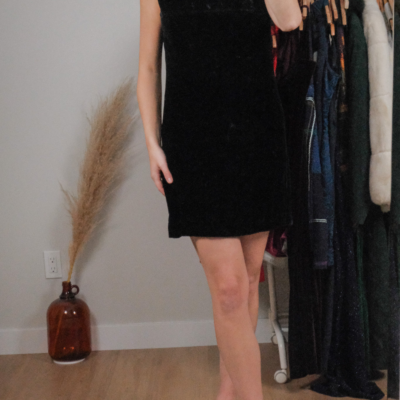 Vintage x Gap x Silk Blend Crushed Velvet Mini Dress (6)