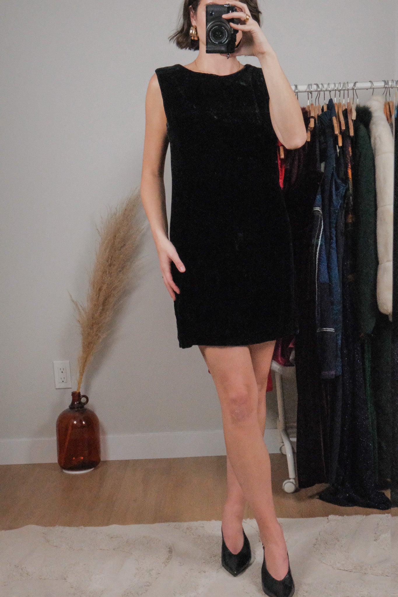 Vintage x Gap x Silk Blend Crushed Velvet Mini Dress (6)