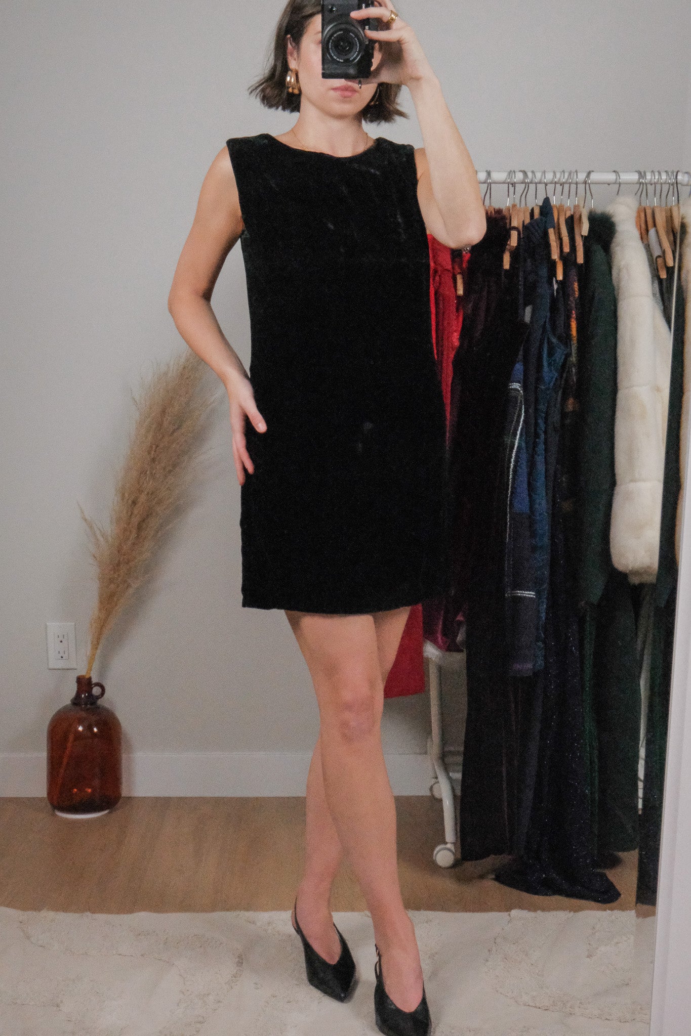 Vintage x Gap x Silk Blend Crushed Velvet Mini Dress (6)