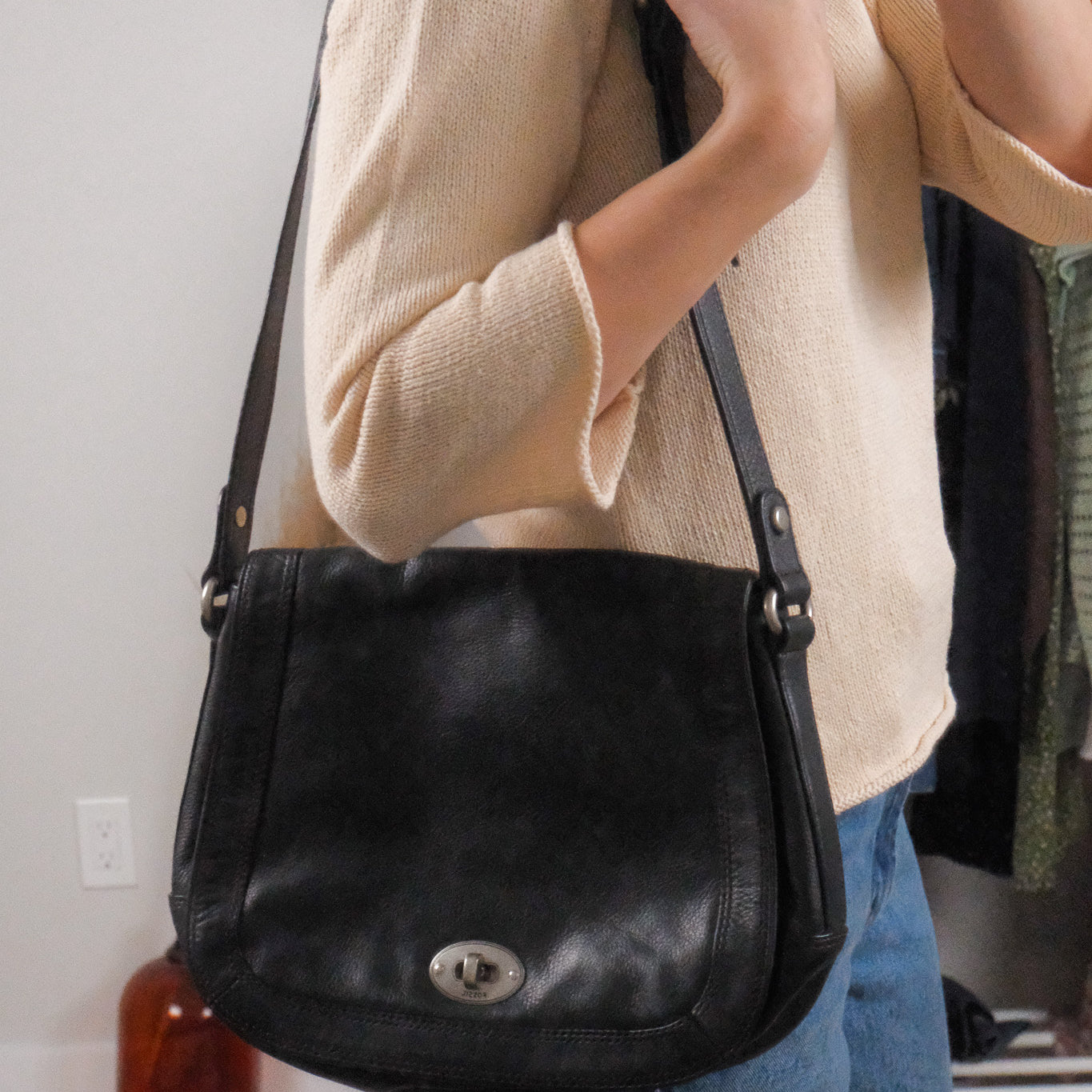 Vintage x Leather Fossil Purse