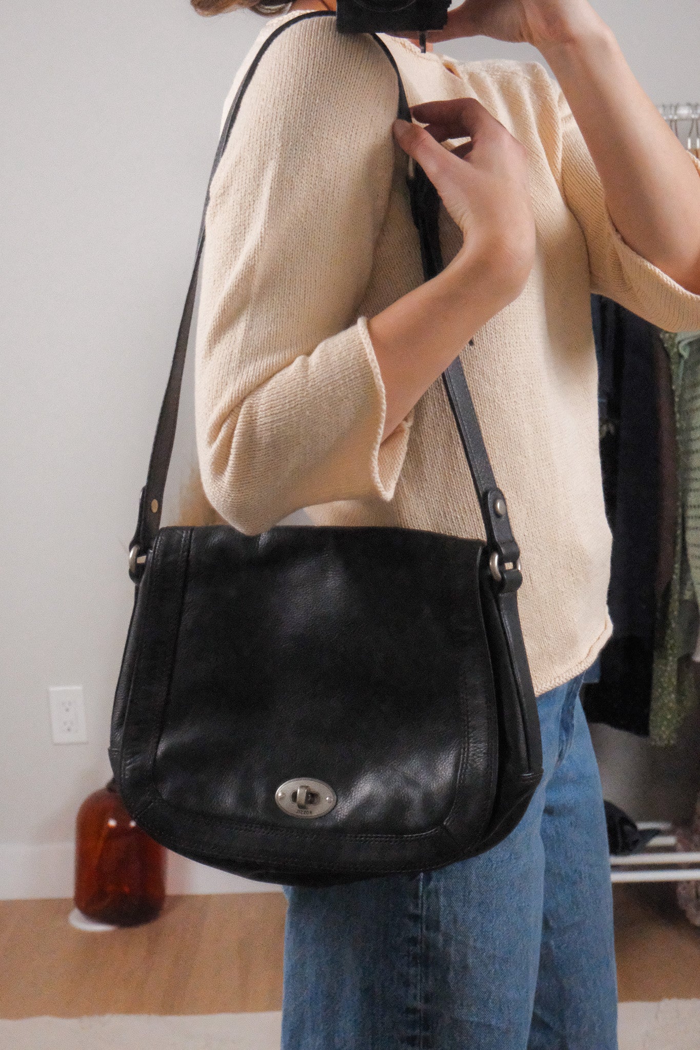 Vintage x Leather Fossil Purse